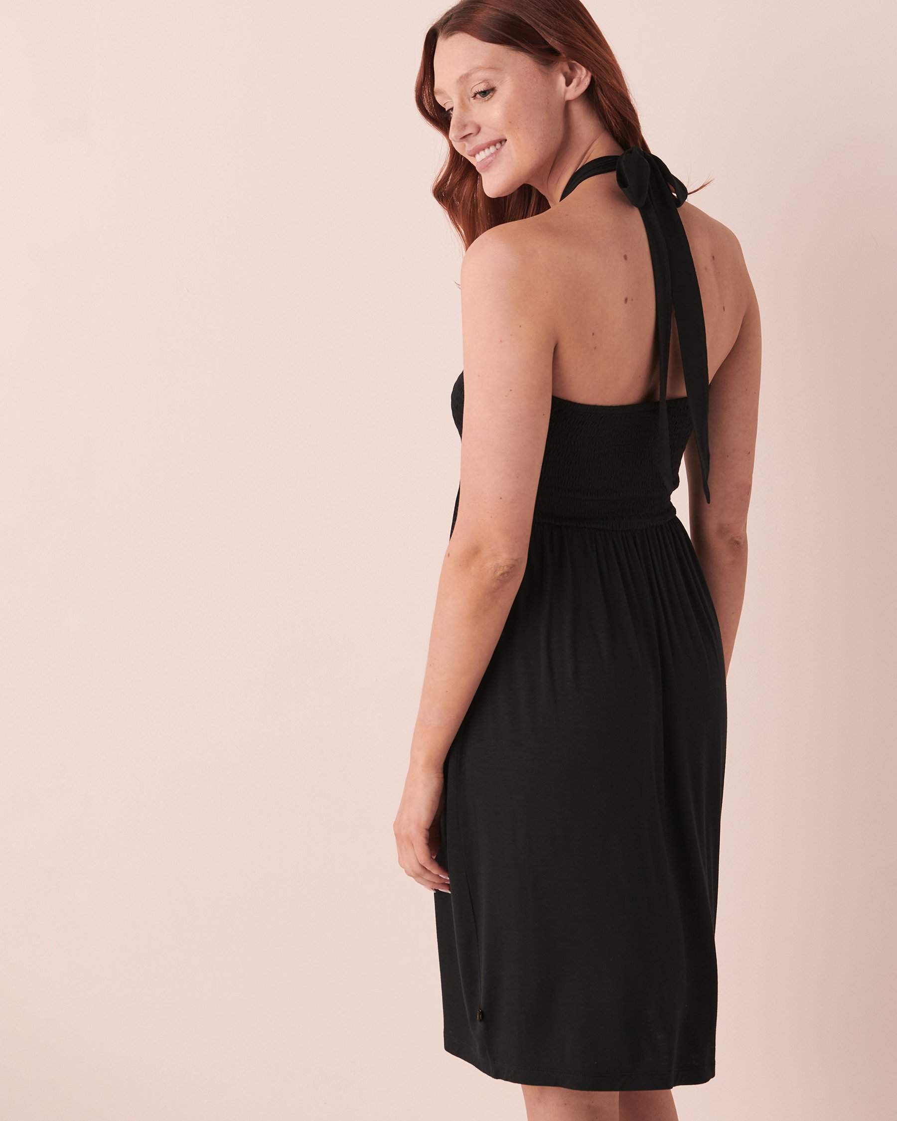 LA VIE EN ROSE AQUA Soft Jersey Bandeau Dress Black 80300067 - View2