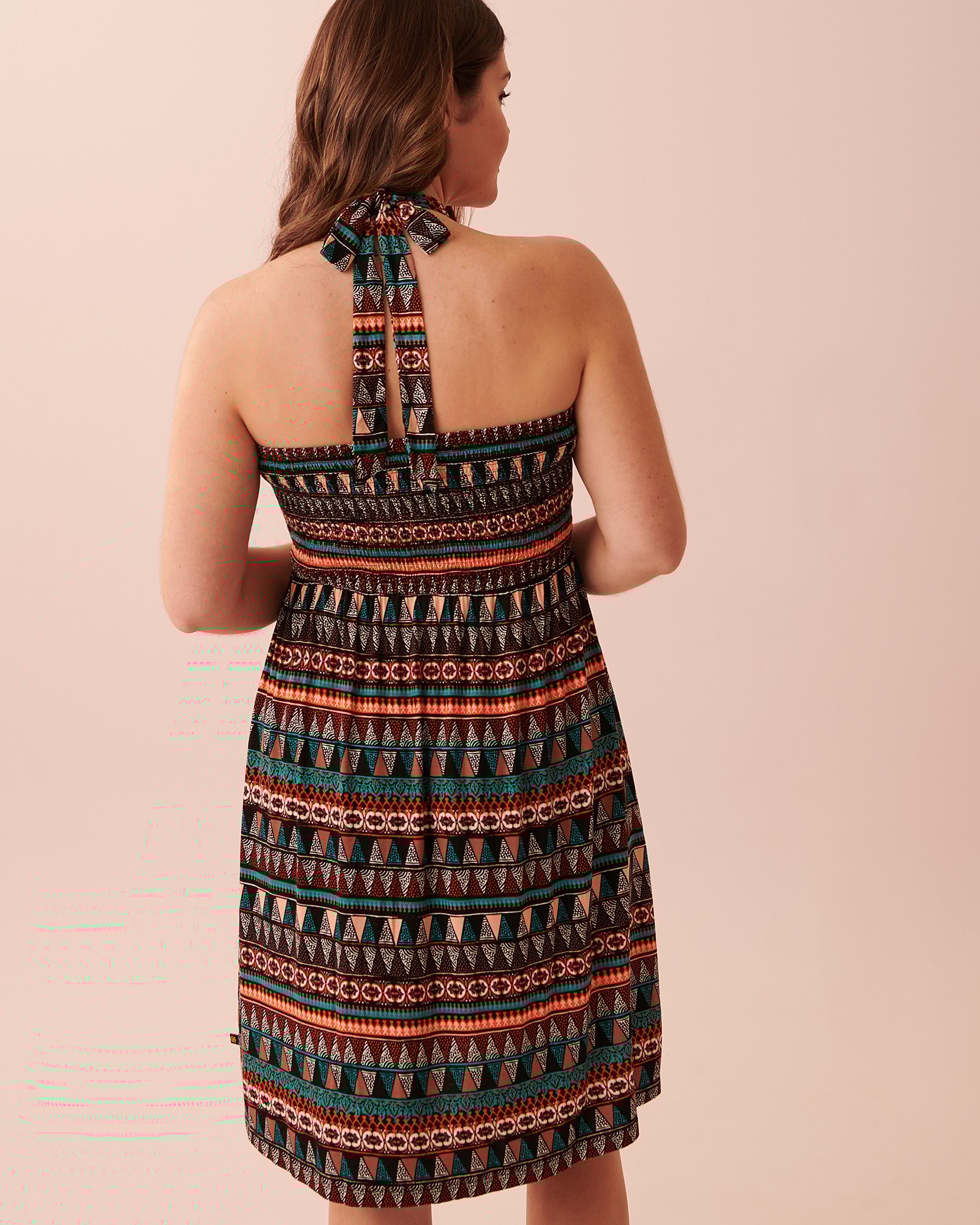 LA VIE EN ROSE AQUA Soft Jersey Bandeau Dress Multicolor print 80300067 - View2