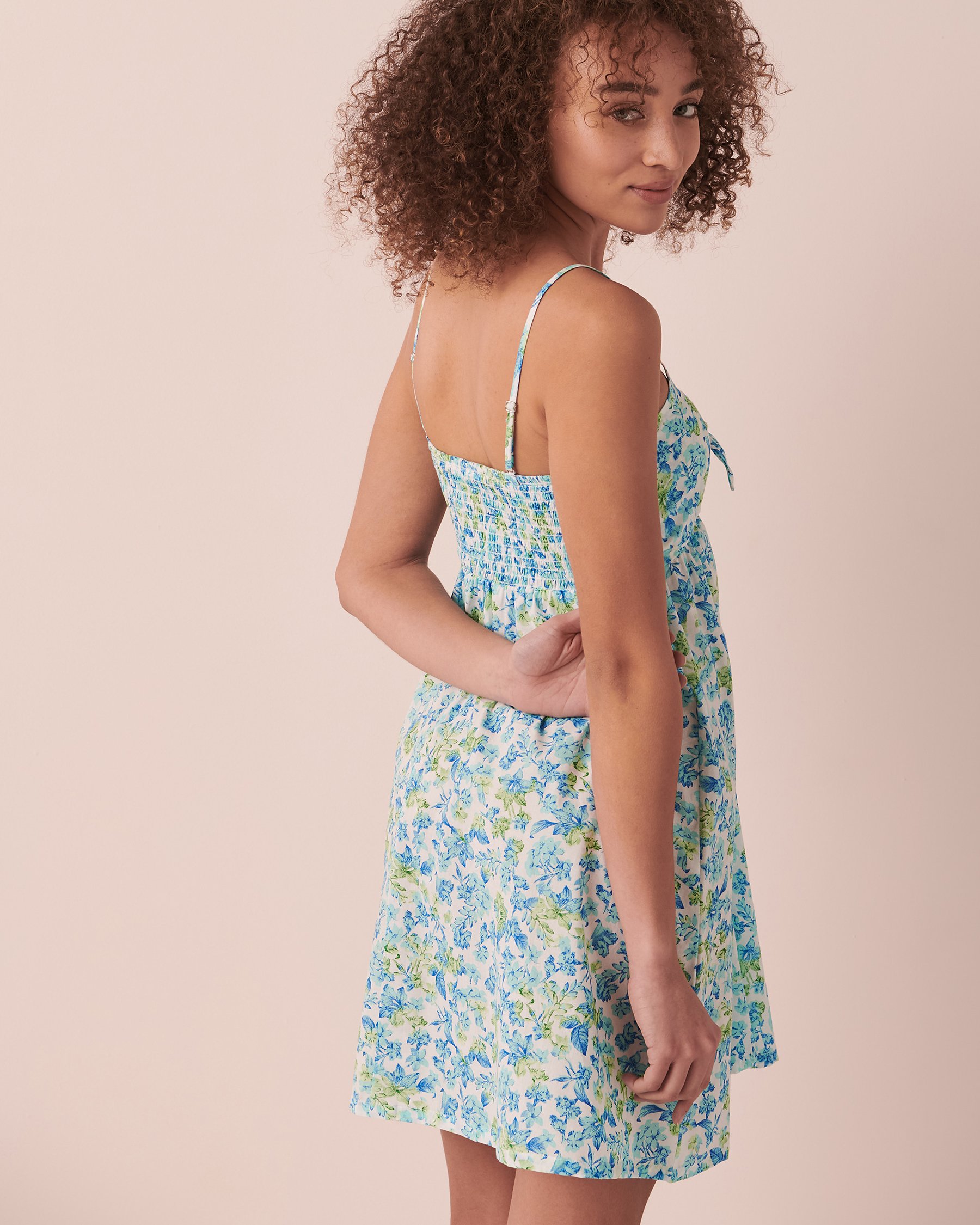 LA VIE EN ROSE AQUA Sleeveless Floral Dress Blue floral 80300068 - View2