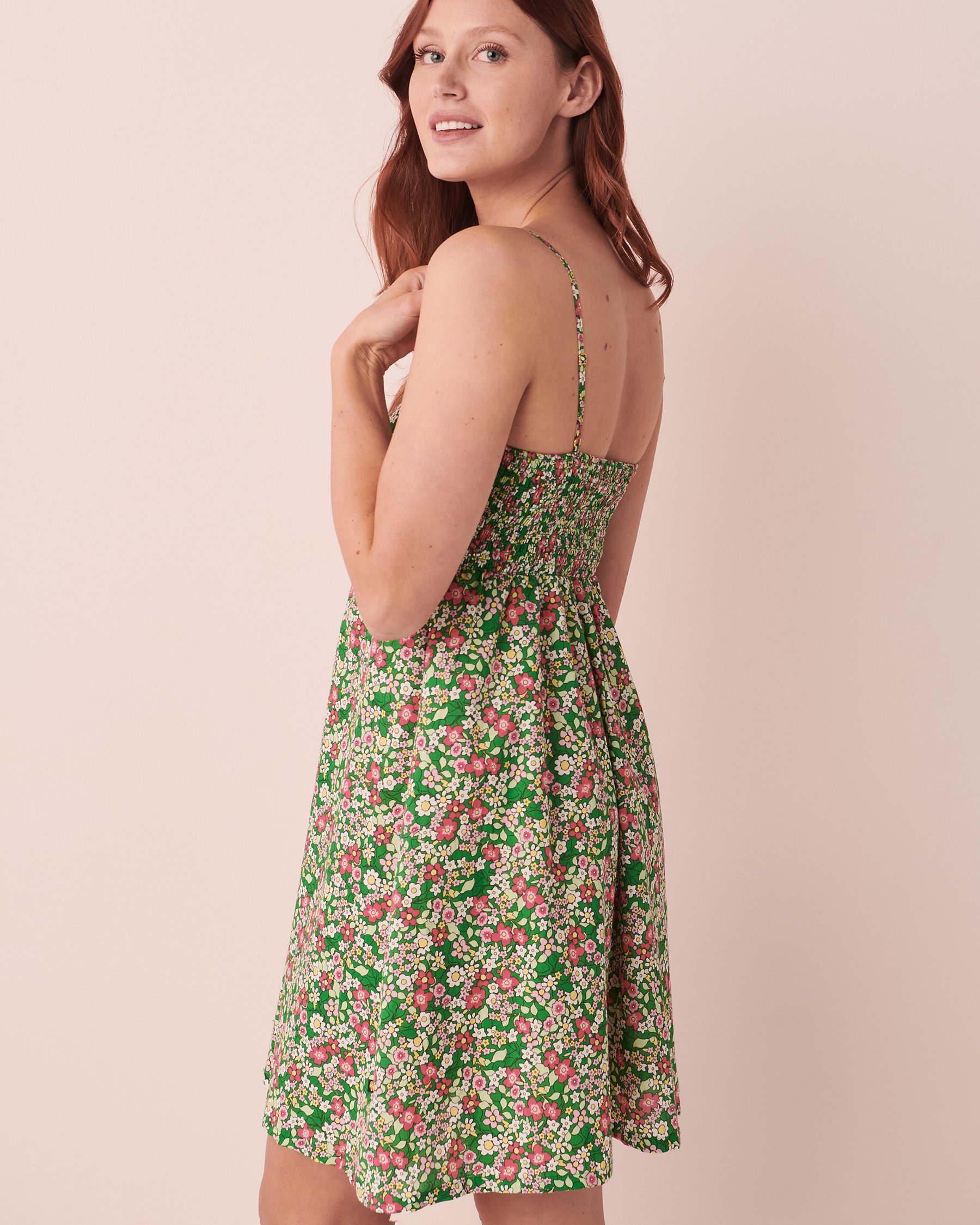 LA VIE EN ROSE AQUA Sleeveless Floral Dress Ditsy blooming floral 80300068 - View2