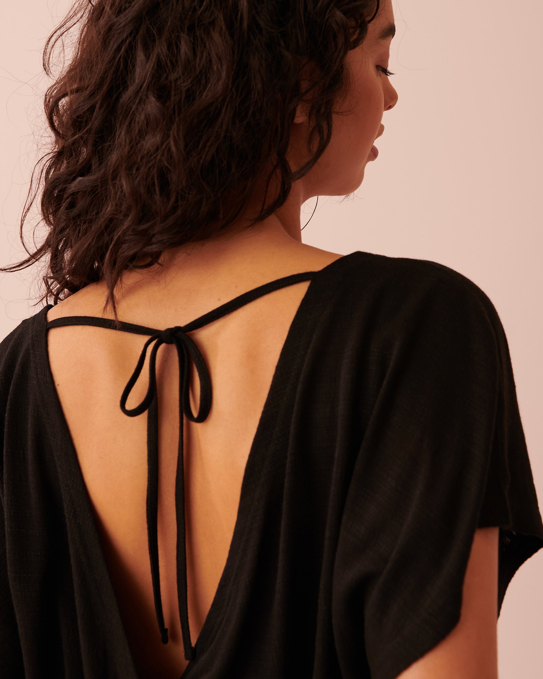 LA VIE EN ROSE AQUA Robe croisé avant-arrière Noir 80300070 - Voir3