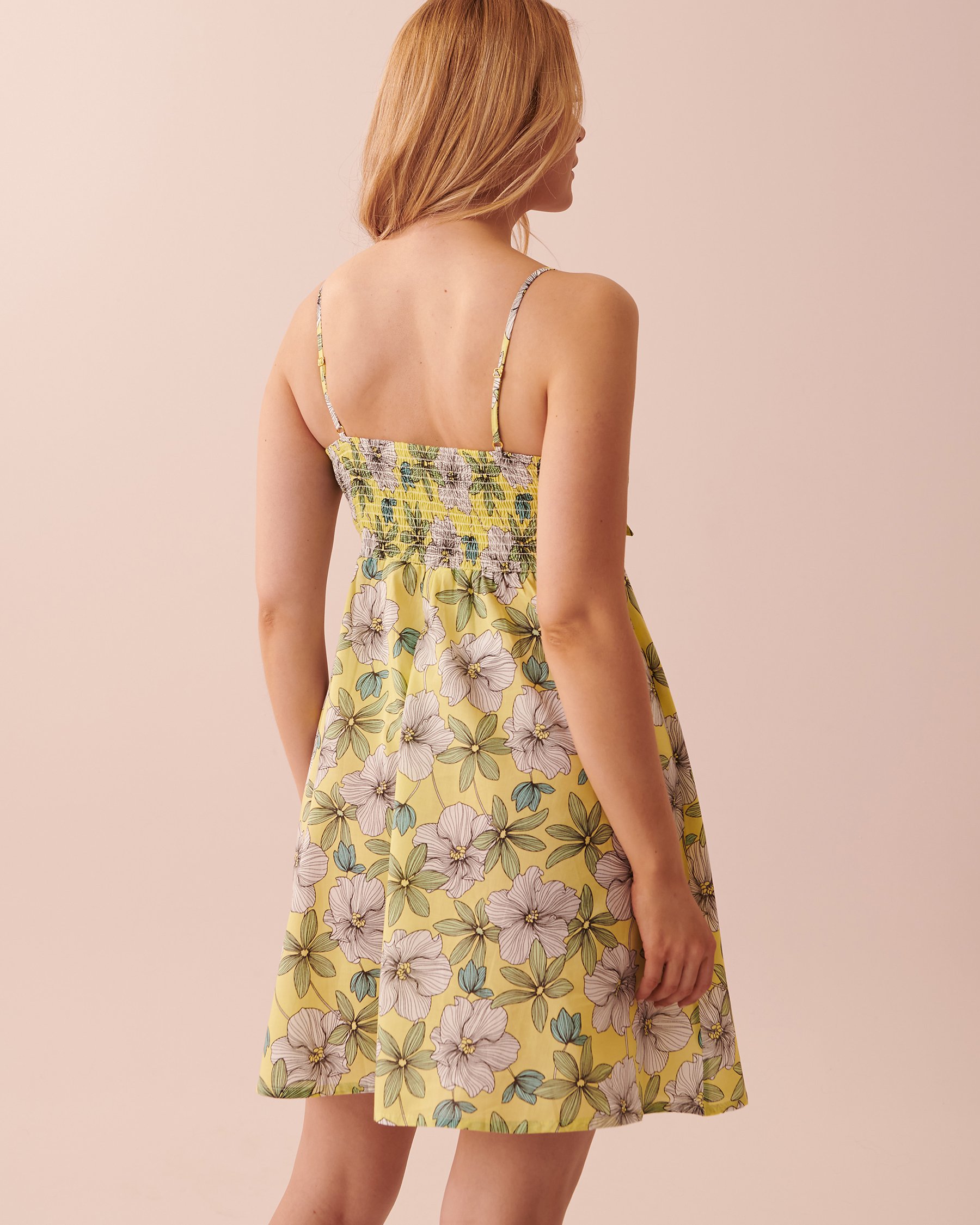 LA VIE EN ROSE AQUA Sleeveless Floral Dress Field of flowers 80300068 - View2