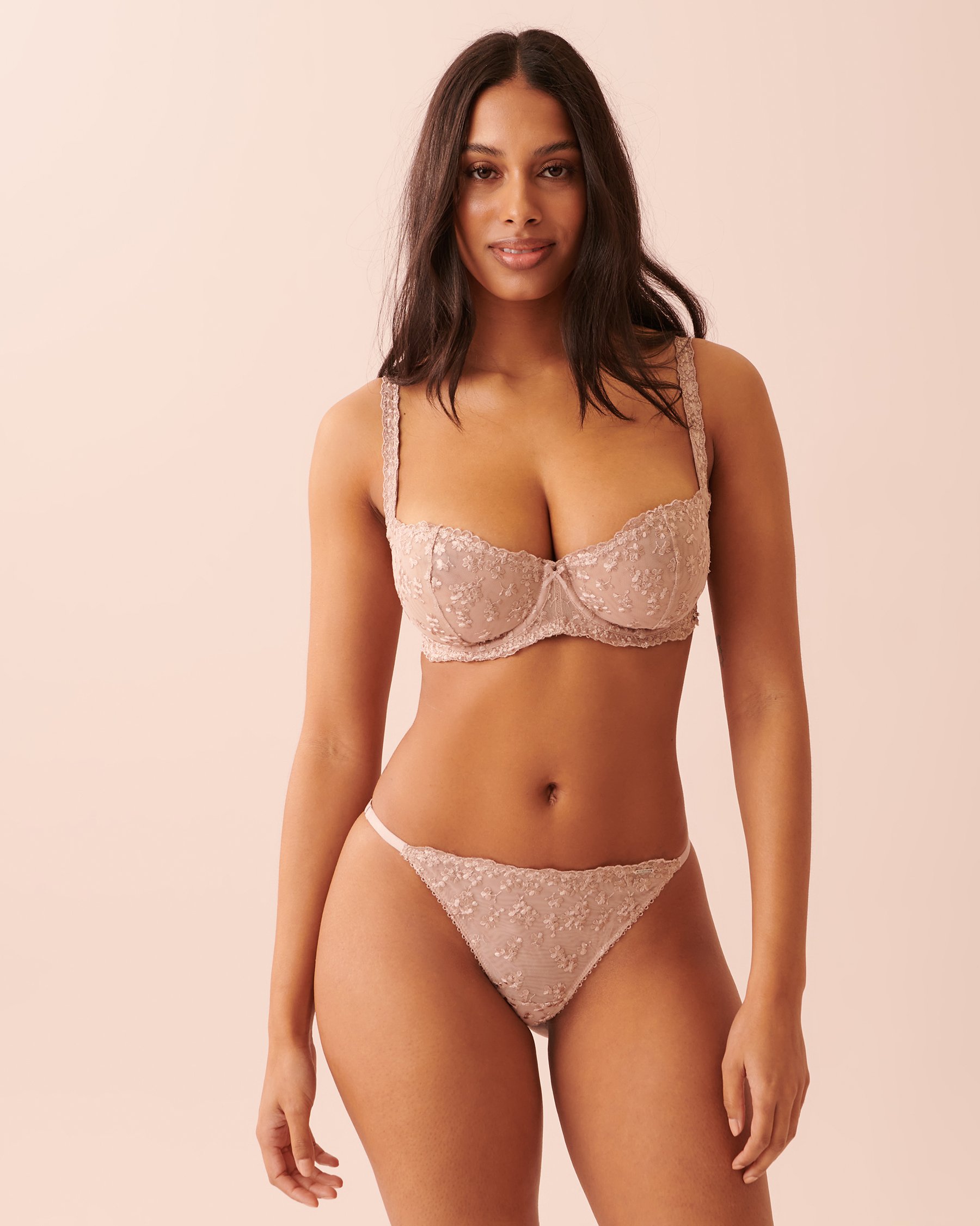 LA VIE EN ROSE Soutien-gorge sans doublure balconnet Ombre grise 10100111 - Voir4