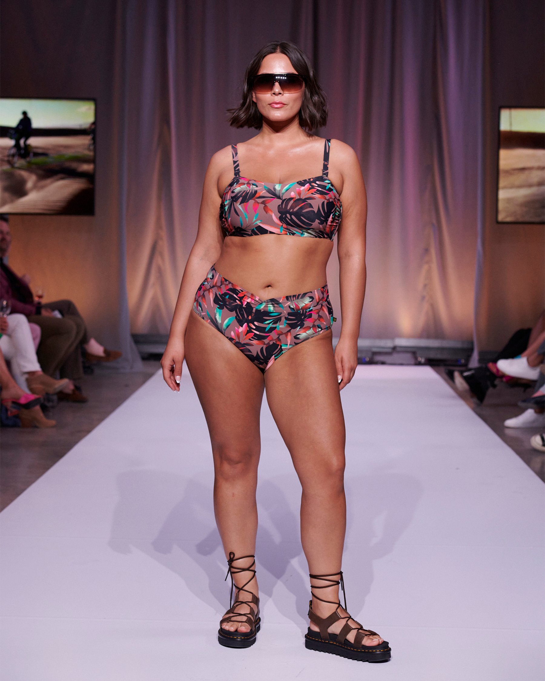 LA VIE EN ROSE AQUA EARTHY JUNGLE High Waist Bikini Bottom Jungle 70300426 - View4