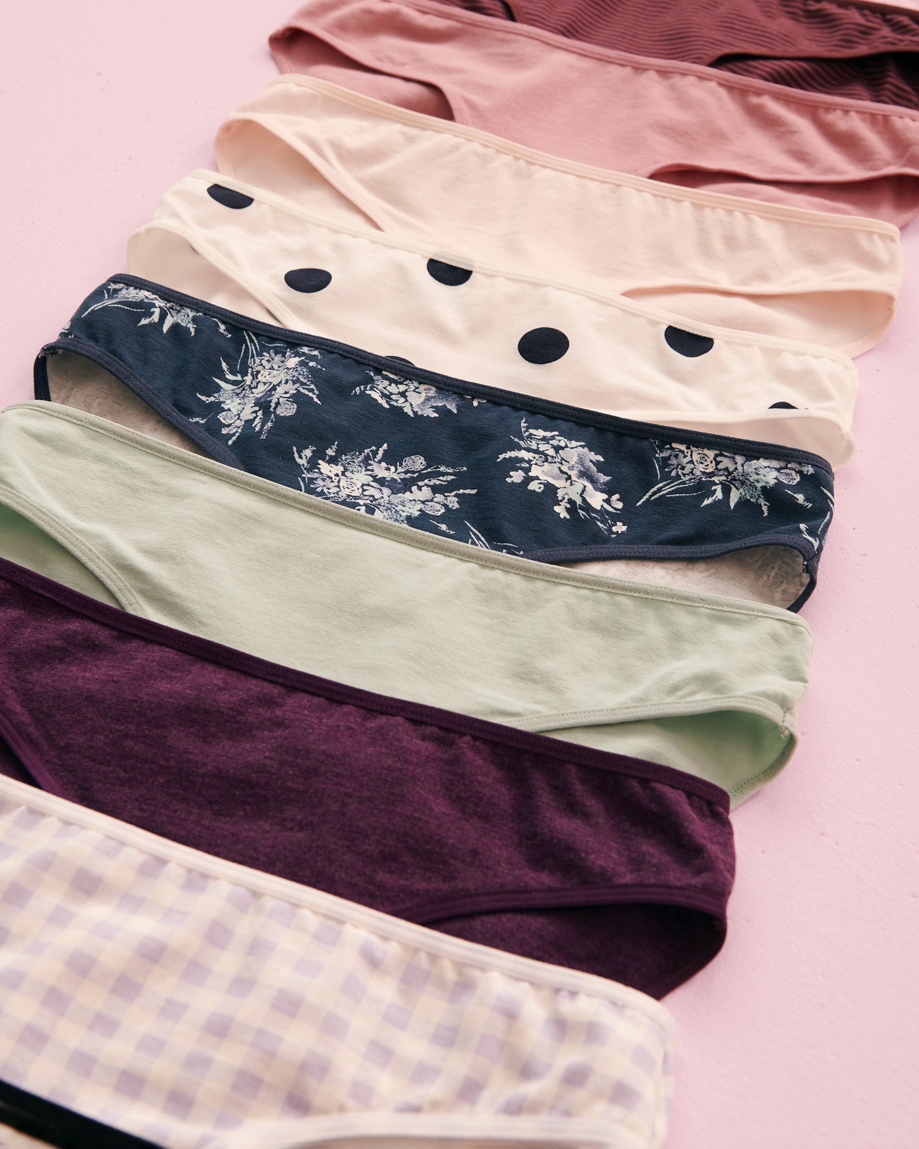 LA VIE EN ROSE 10-Pack Cotton Bikini Panty Multicolor 20100319-10P - View3