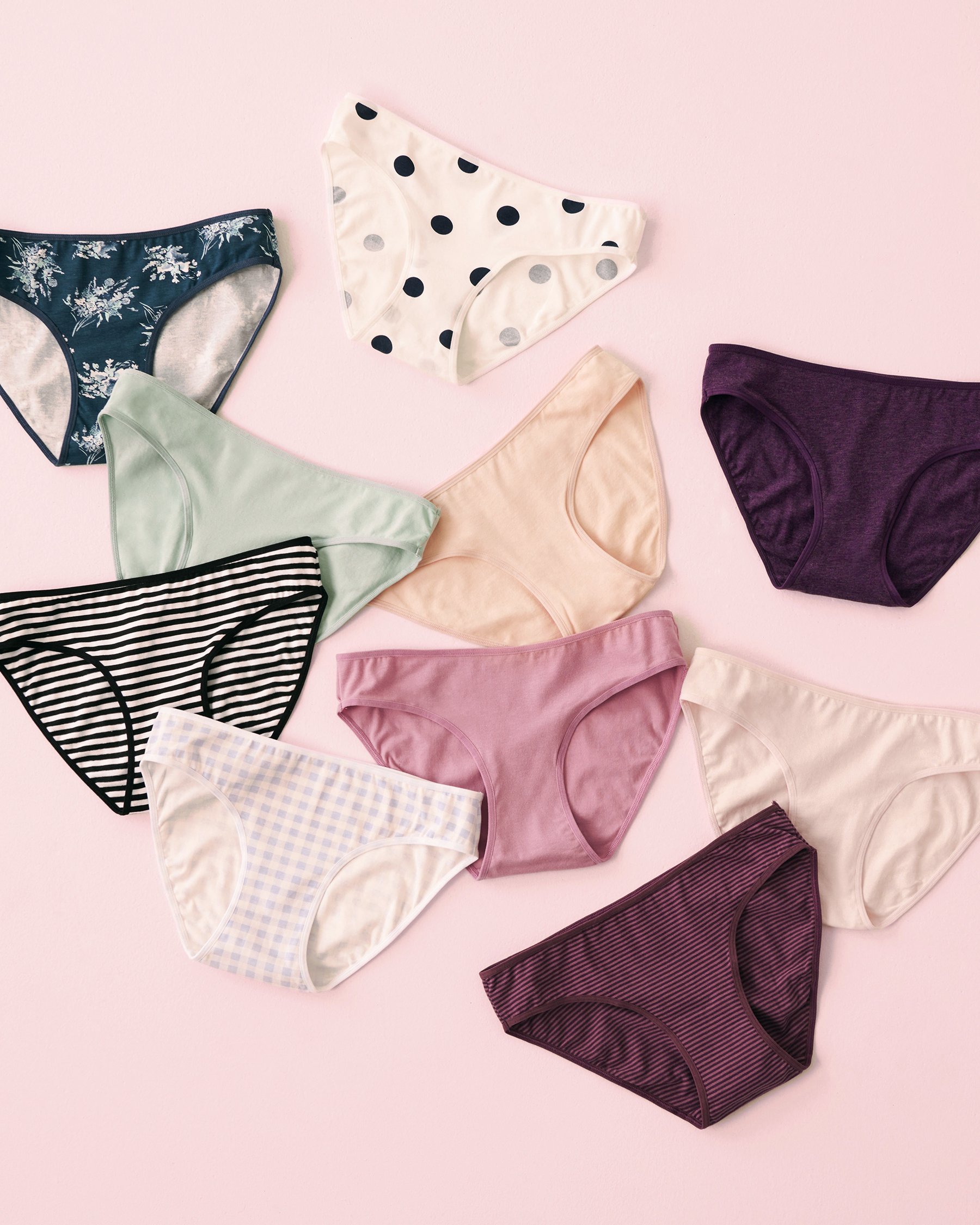 LA VIE EN ROSE 10-Pack Cotton Bikini Panty Multicolor 20100319-10P - View4