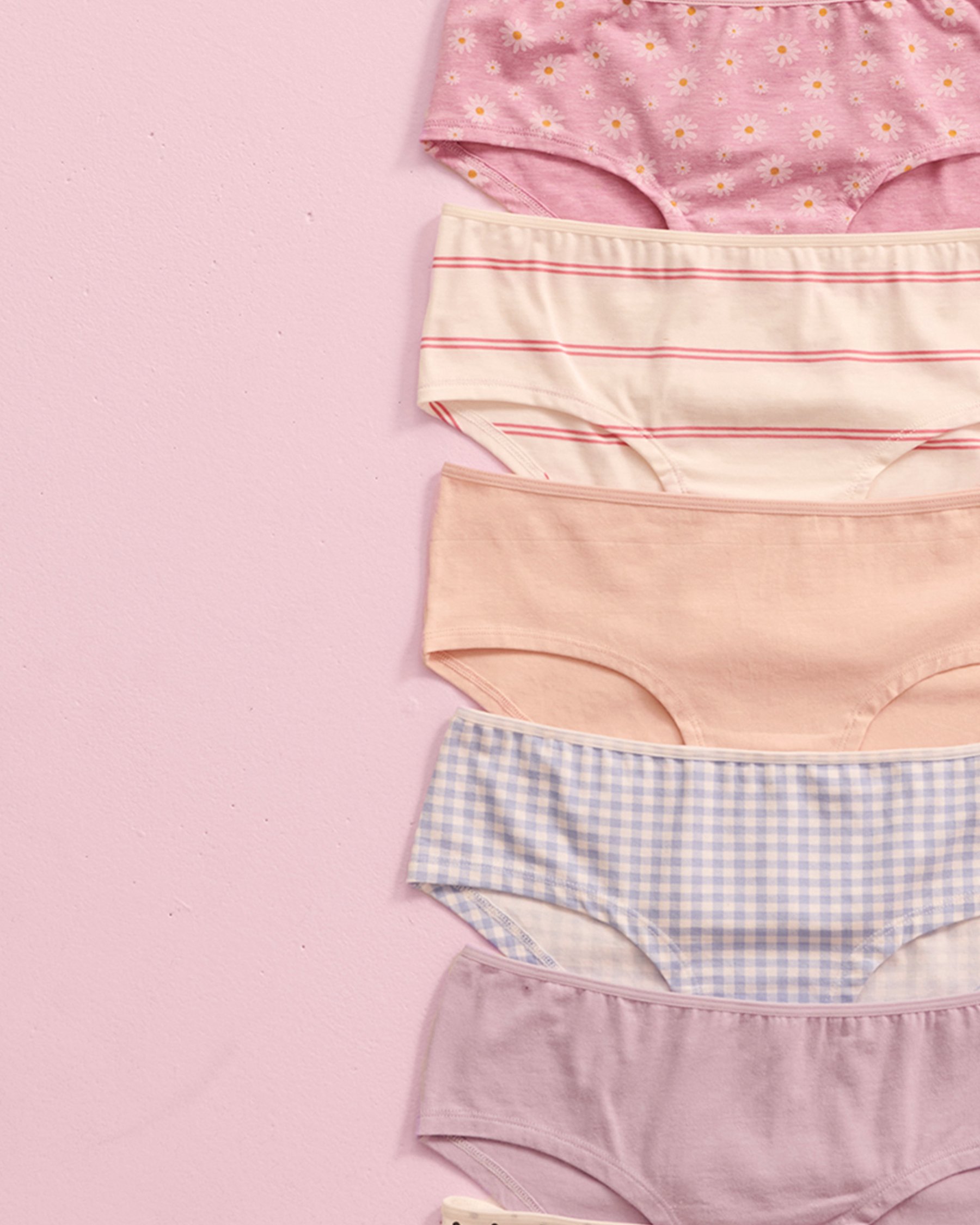 LA VIE EN ROSE Lot de 10 culottes aux hanches en coton Multicouleur 20100321-10P - Voir2