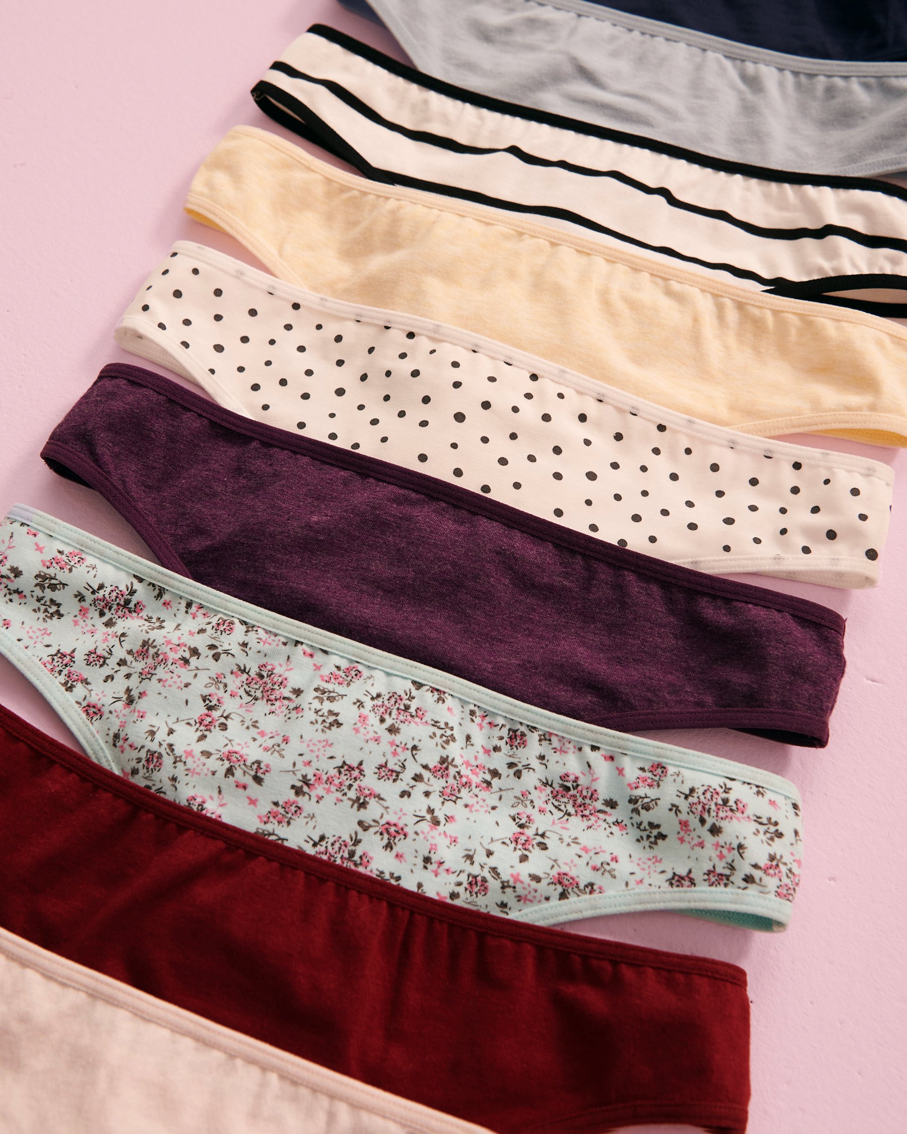 LA VIE EN ROSE 10-Pack Cotton Thong Panty Multicolor 20100320-10P - View3