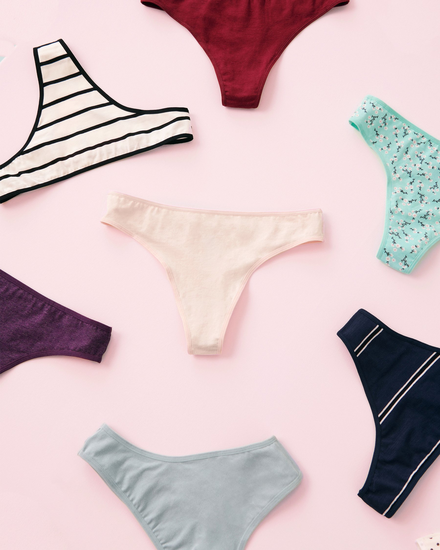 LA VIE EN ROSE 10-Pack Cotton Thong Panty Multicolor 20100320-10P - View4