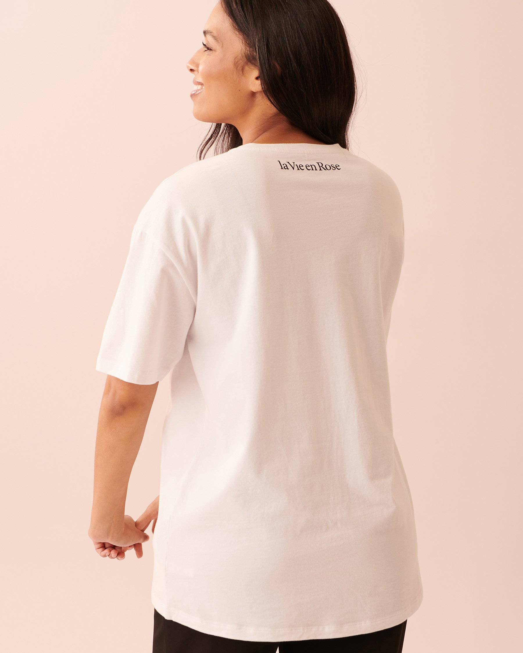 LA VIE EN ROSE T-shirt Gardez l'esprit sein Blanc 90400006 - View3