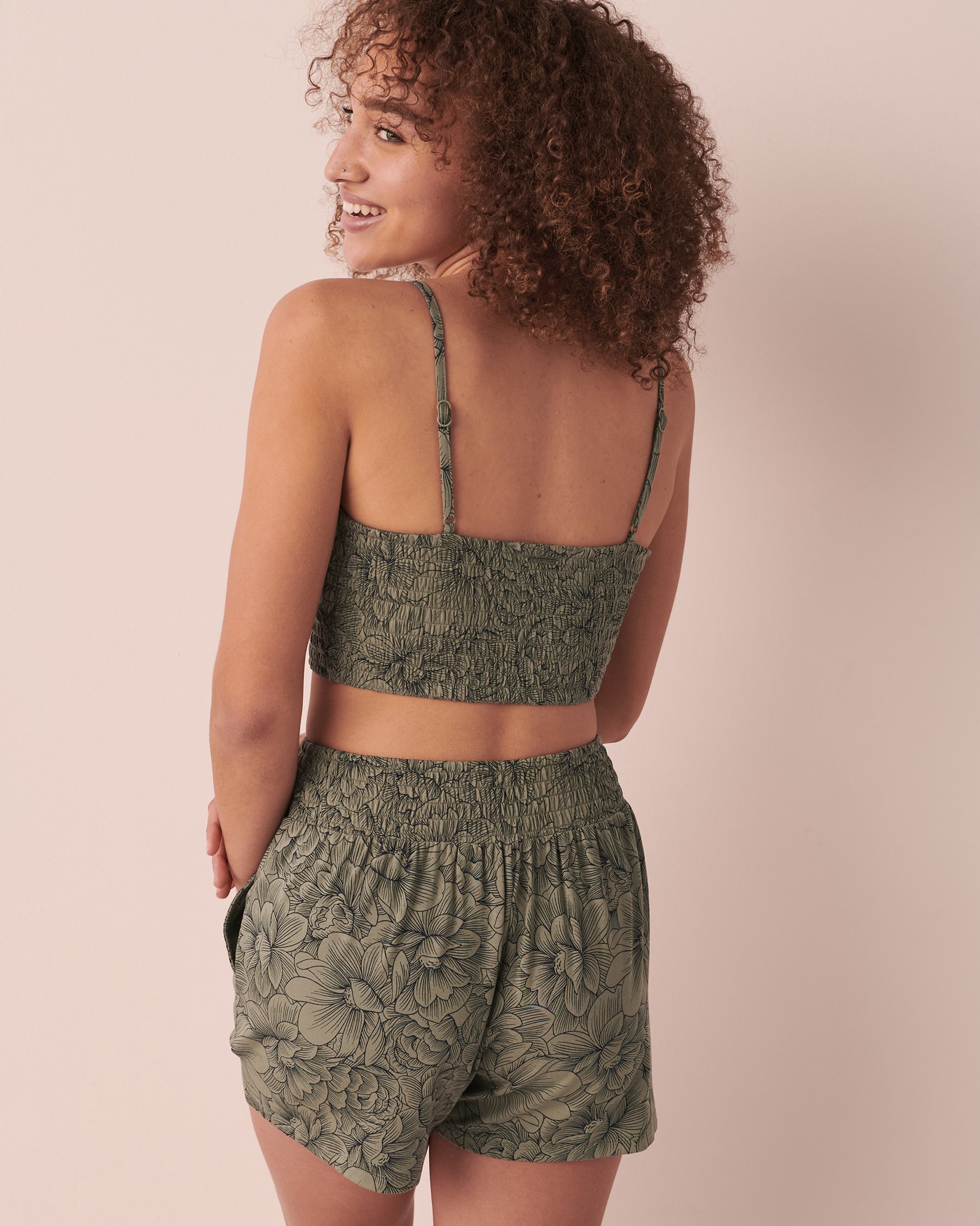 LA VIE EN ROSE Camisole courte en modal Botanique 50100062 - Voir2