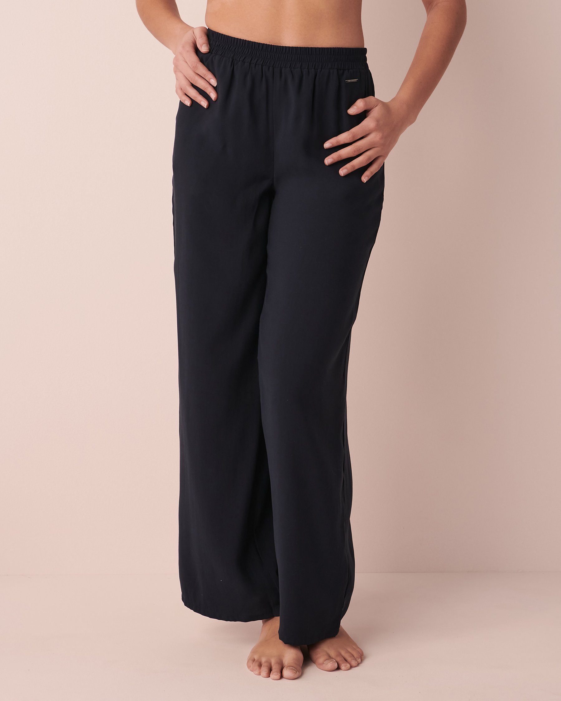 LA VIE EN ROSE Pantalon à jambe large Marine 50200054 - Voir1