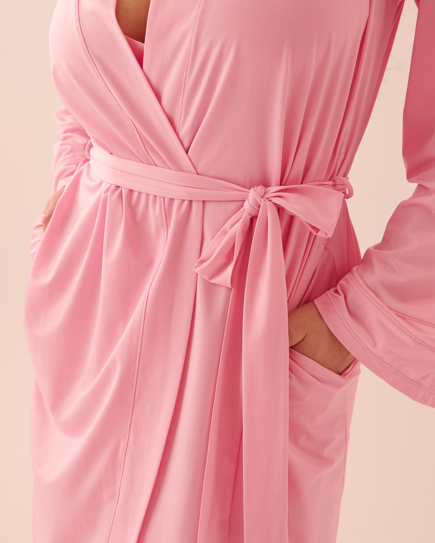 LA VIE EN ROSE Mesh Detail Kimono Bright lilac 60600052 - View3