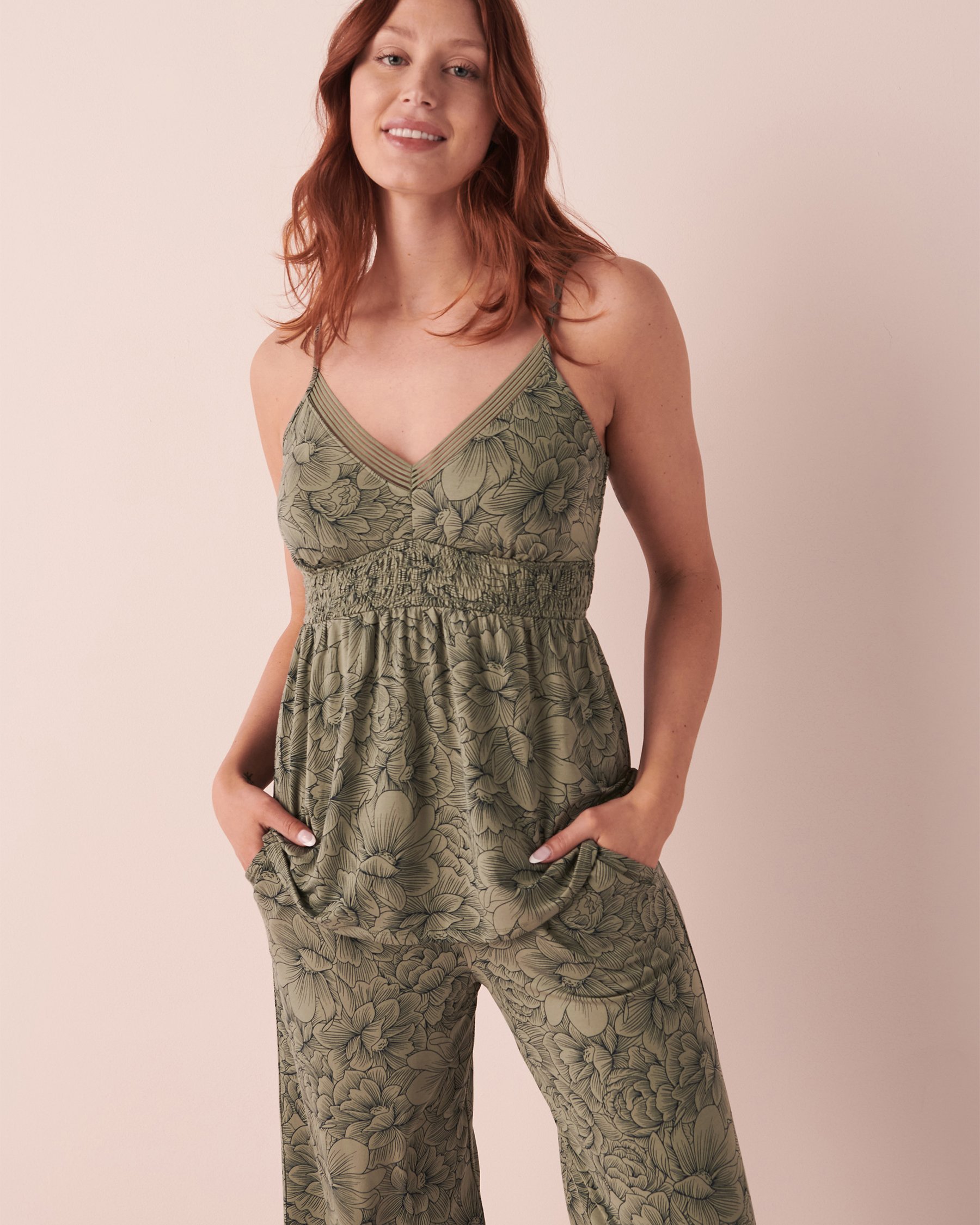 LA VIE EN ROSE Modal Cami Botanical 50100063 - View1