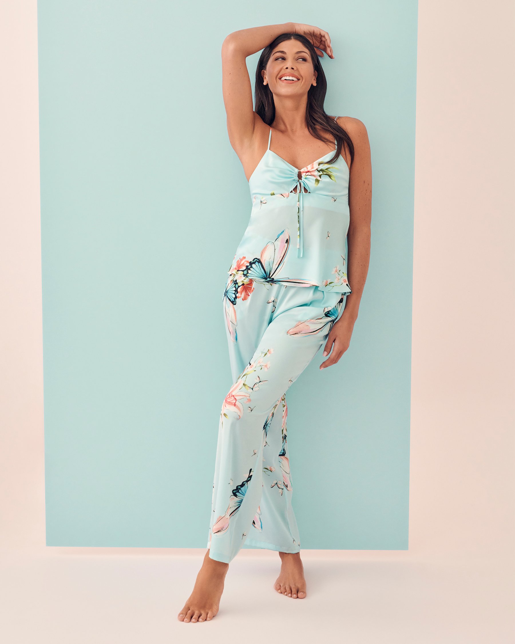 LA VIE EN ROSE Satin Cami Flourishing 60100063 - View1