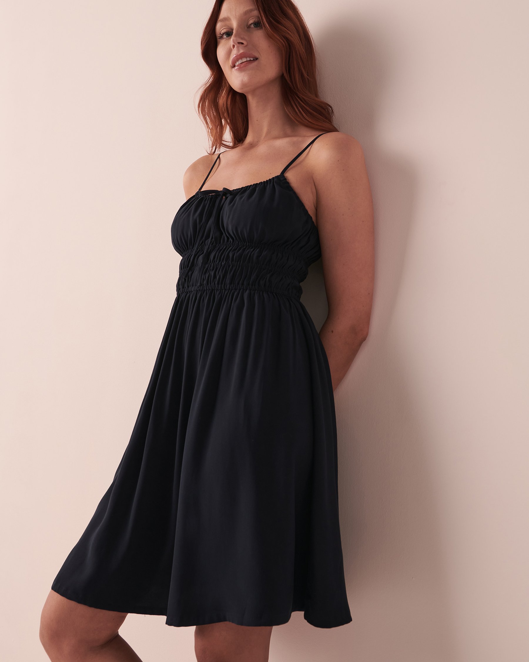 LA VIE EN ROSE Thin Straps Dress Navy 50400033 - View1