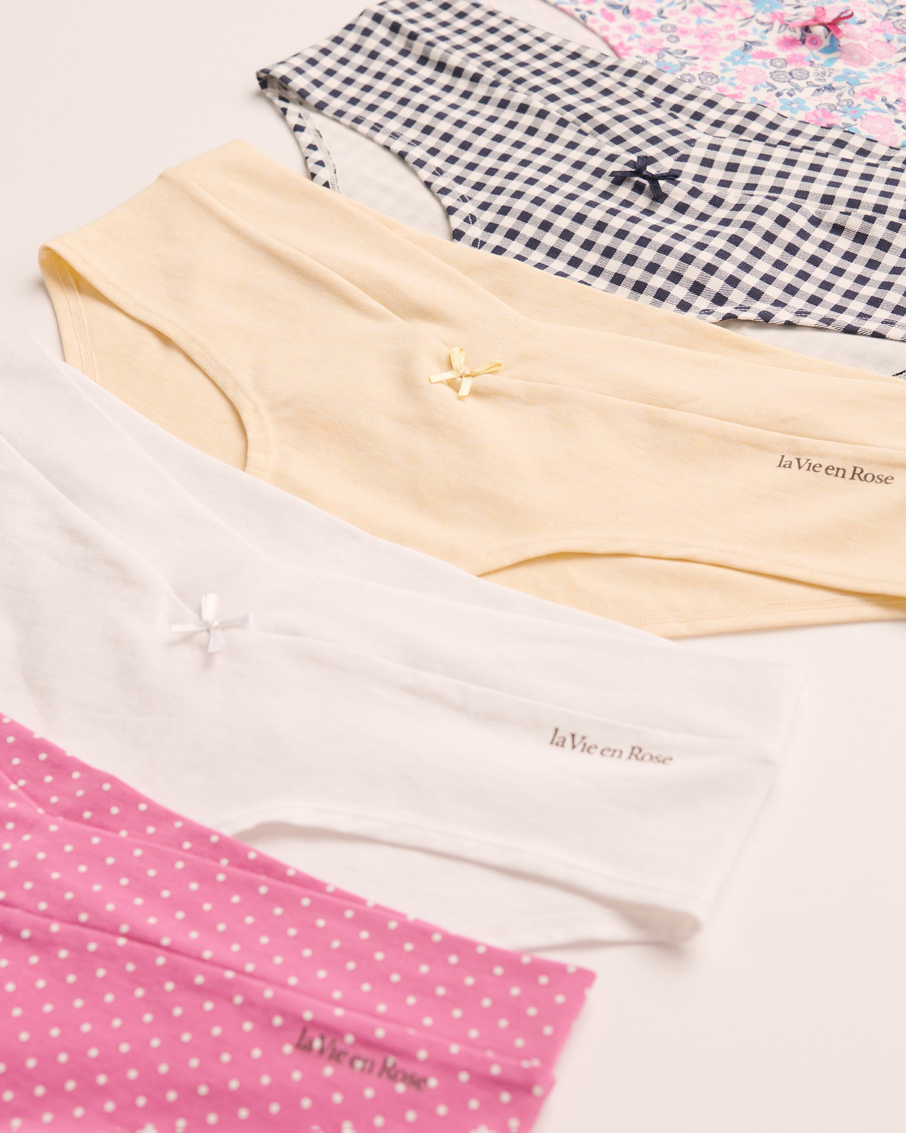 LA VIE EN ROSE Lot de 6 culottes aux hanches en coton Multicouleur 20100303-6PK - View2