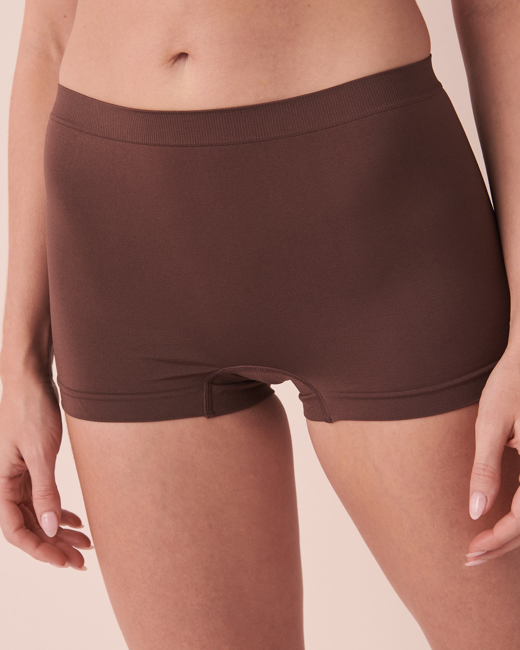 LA VIE EN ROSE Culotte garçonne sans coutures Café velouté 20300218 - Voir1
