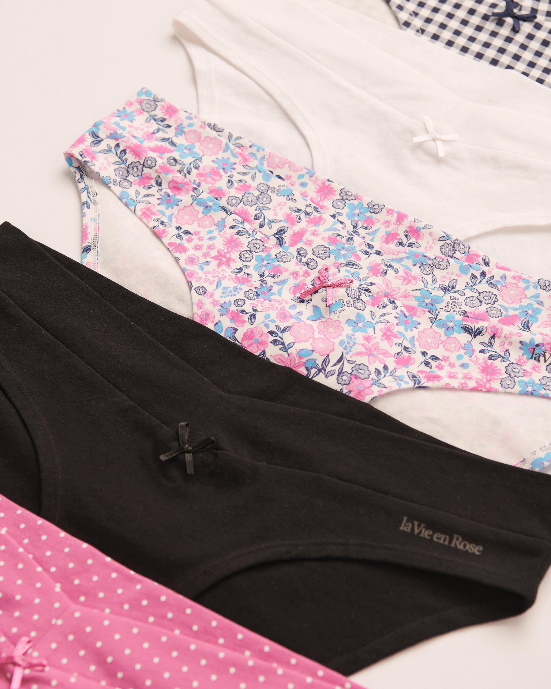 LA VIE EN ROSE 6-Pack Cotton Bikini Panty Multicolor 20100302-6PK - View2