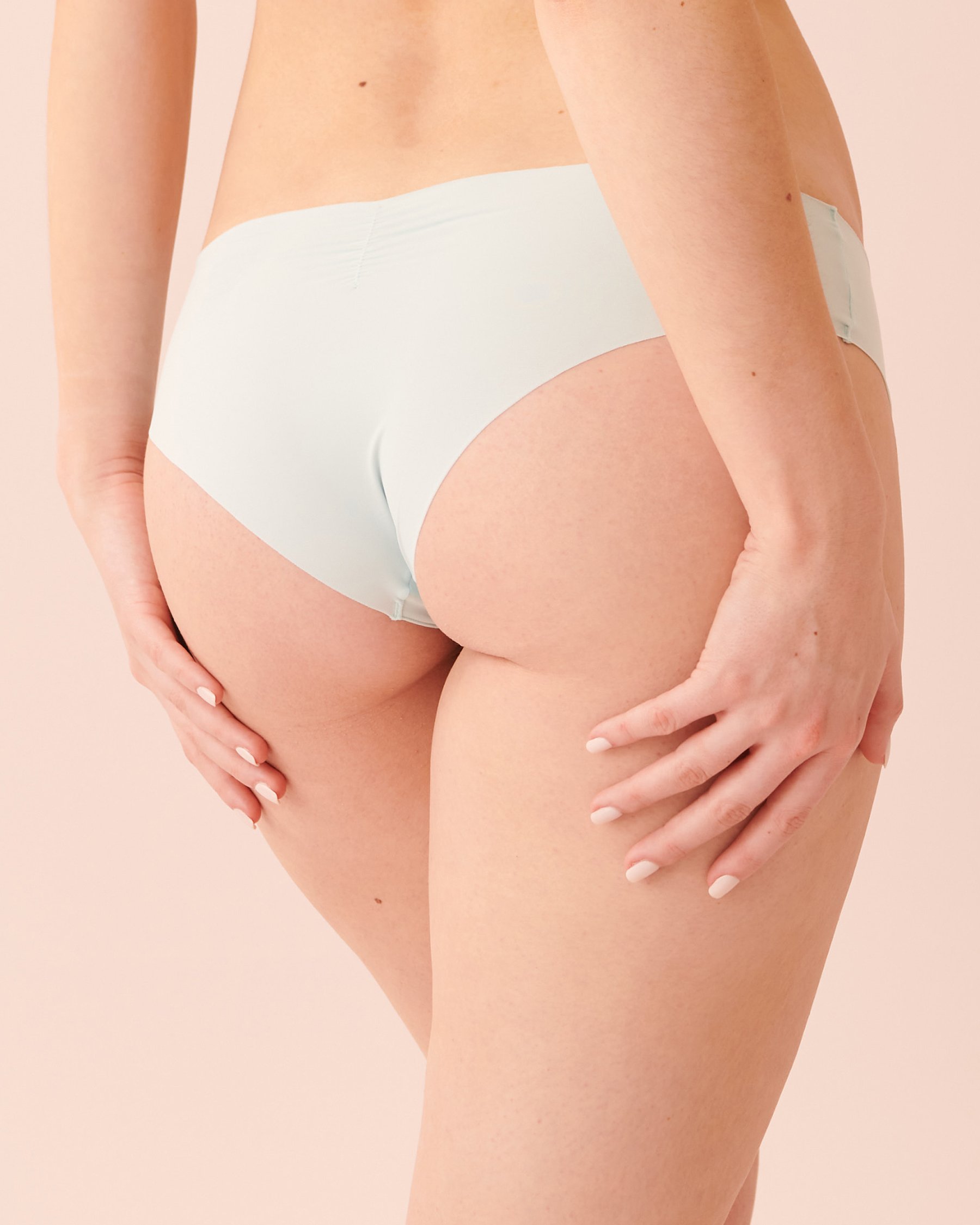 LA VIE EN ROSE Microfiber No-show Cheeky Panty Blue sky 20200327 - View2