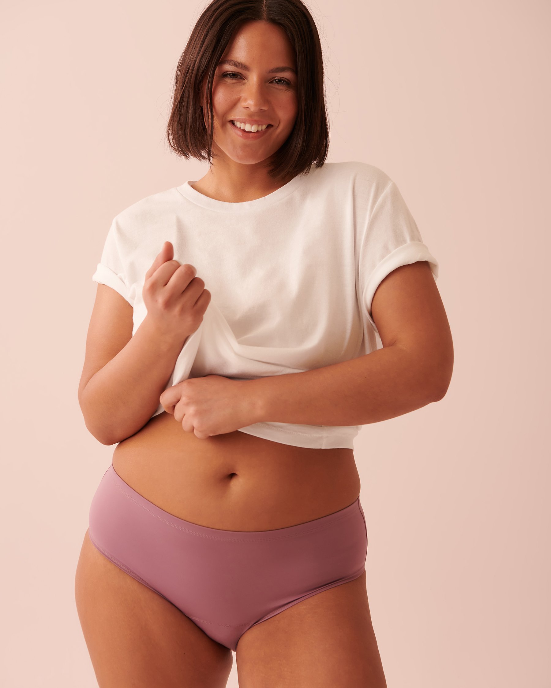 Culotte menstruelle coupe aux hanches absorption super Mauve 20300245 - View7