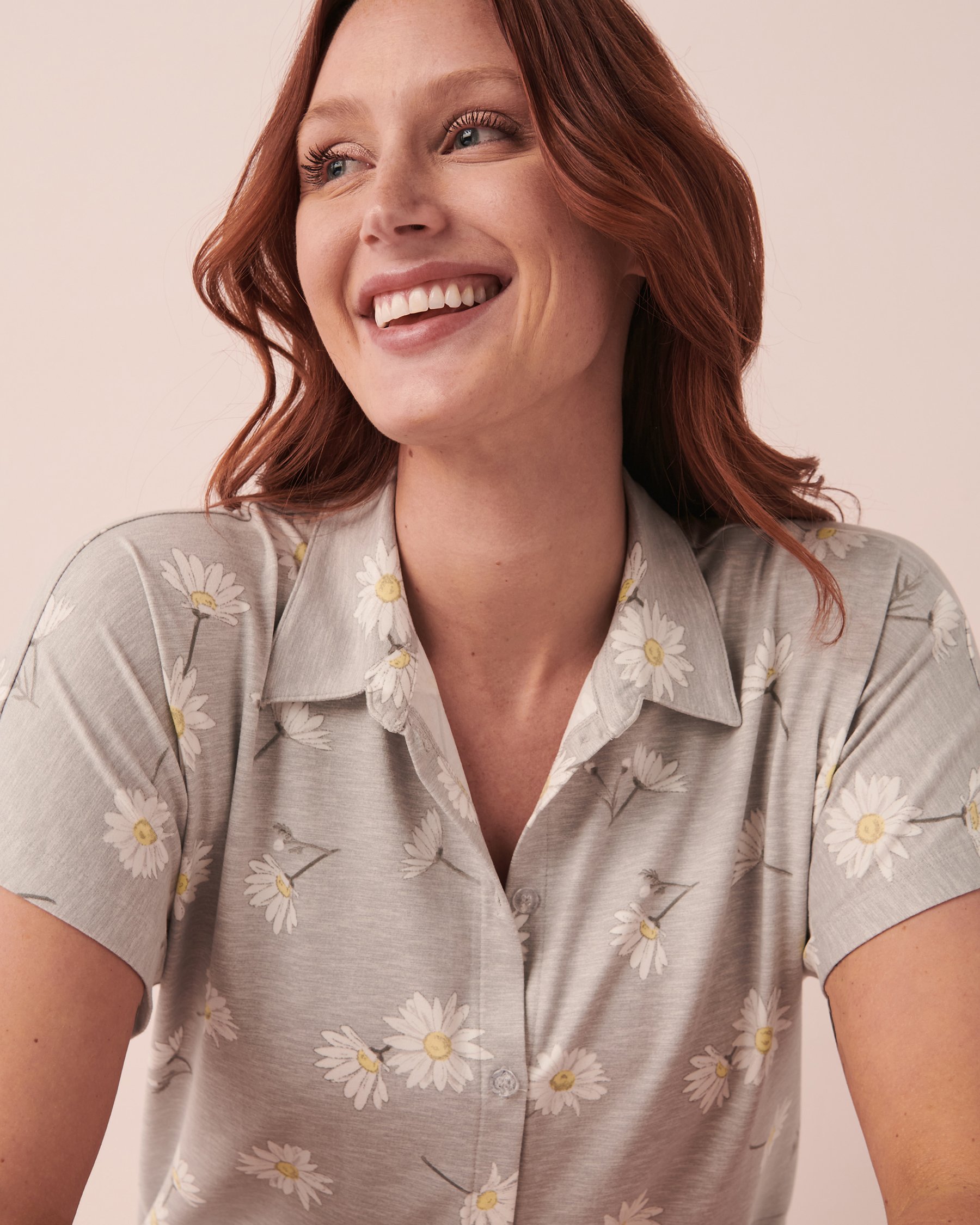 LA VIE EN ROSE Super Soft Button-down Shirt Marguerite 40100434 - View1
