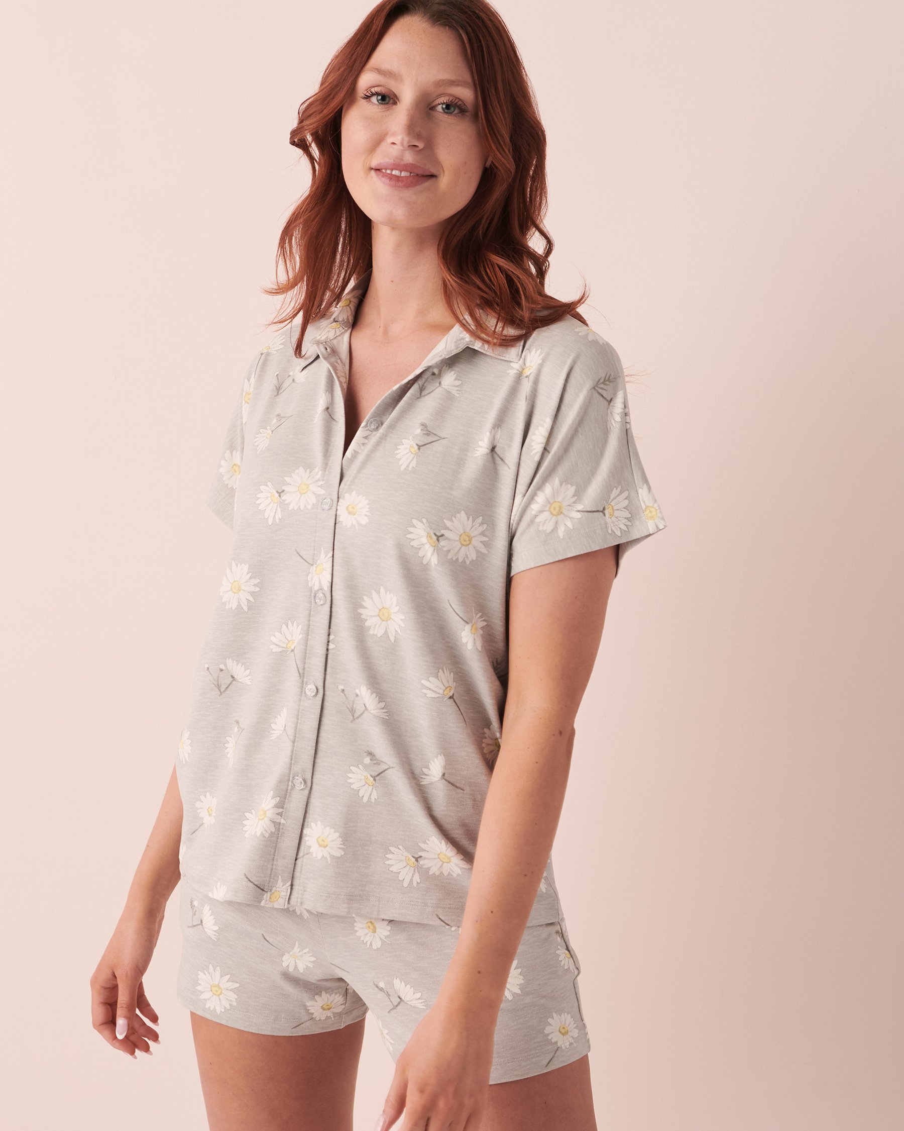 LA VIE EN ROSE Super Soft Button-down Shirt Marguerite 40100434 - View2