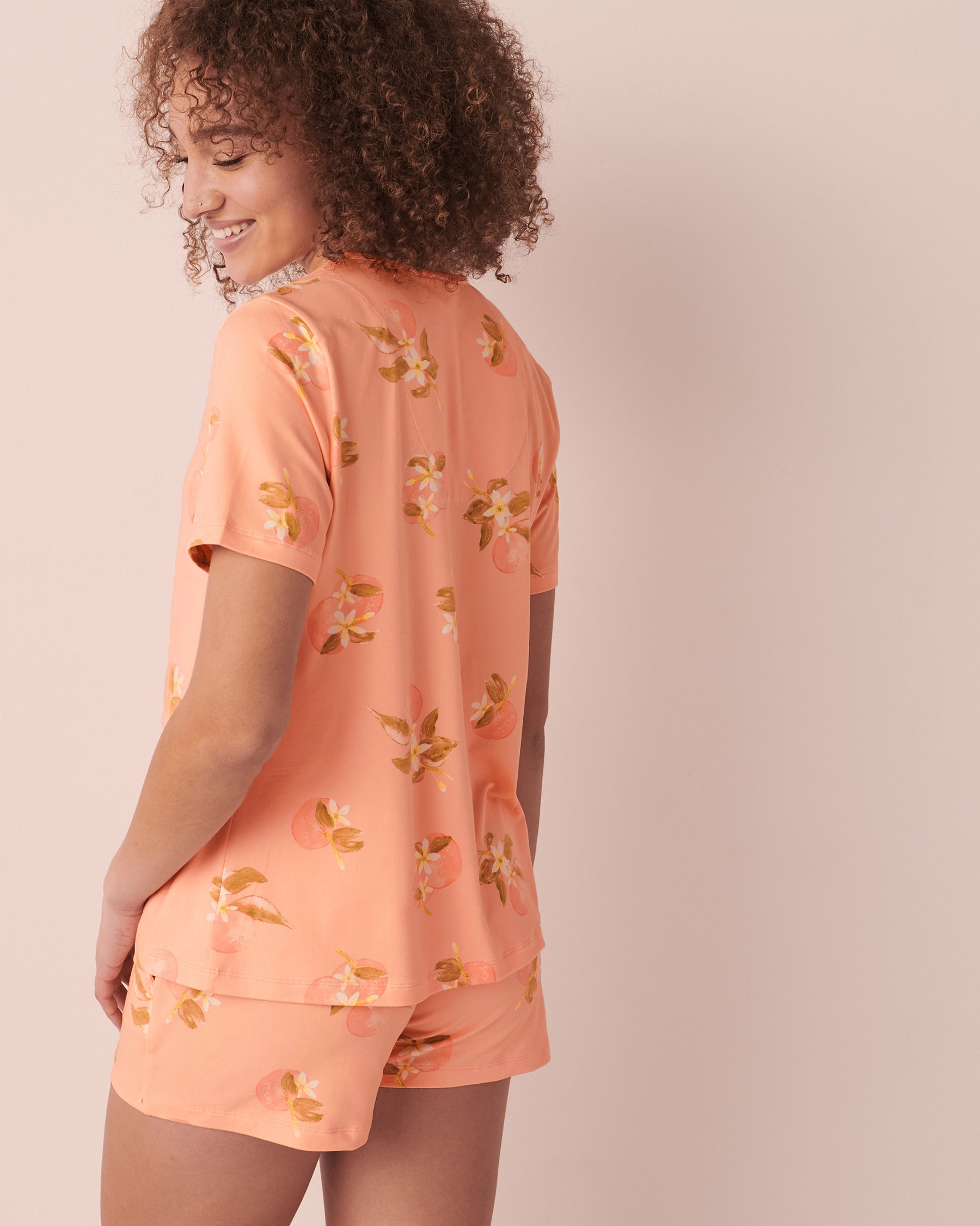 LA VIE EN ROSE Super Soft Button-down Shirt Fruity 40100435 - View2
