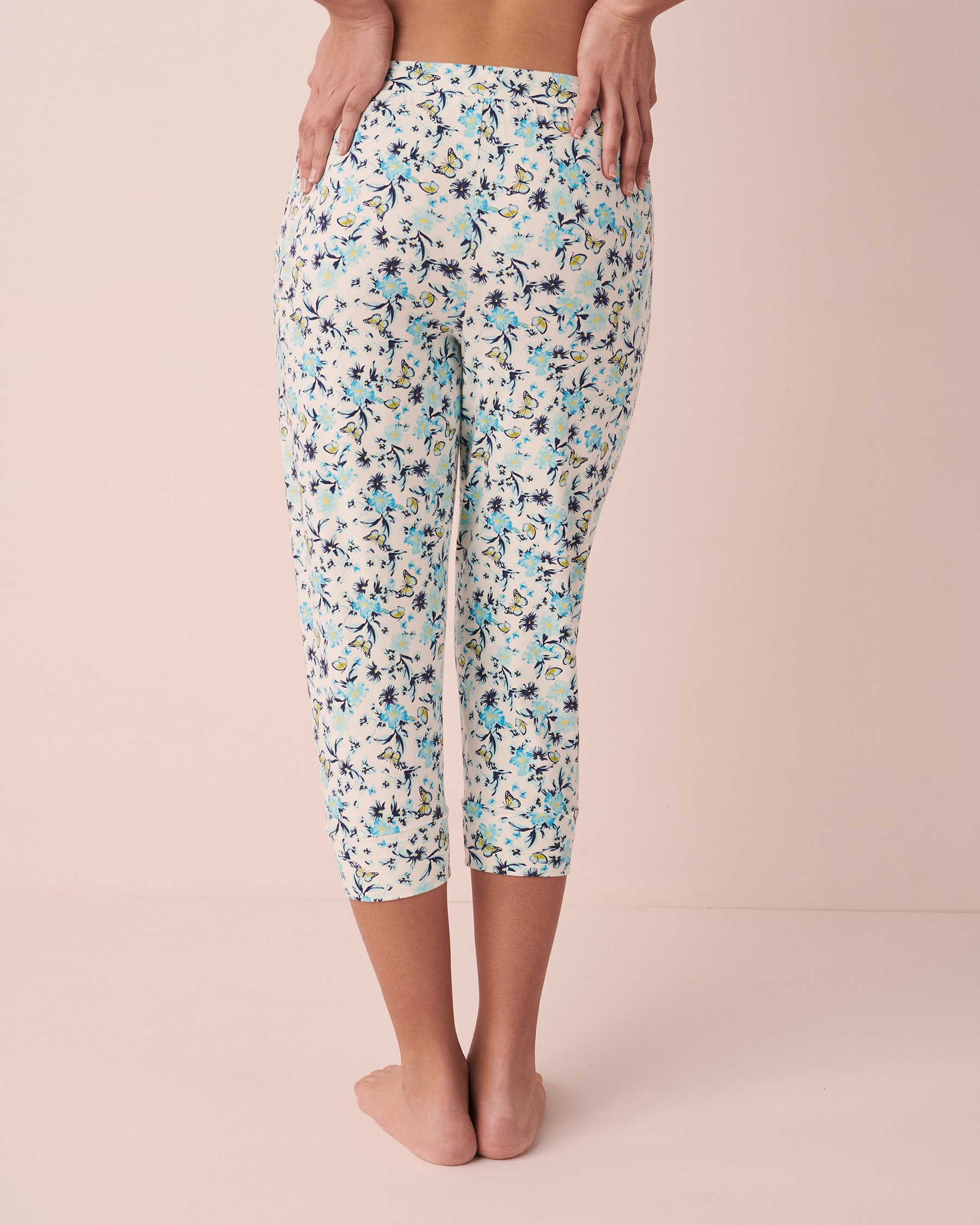 LA VIE EN ROSE Capri ajusté en coton Printemps bleu 40200437 - Voir2