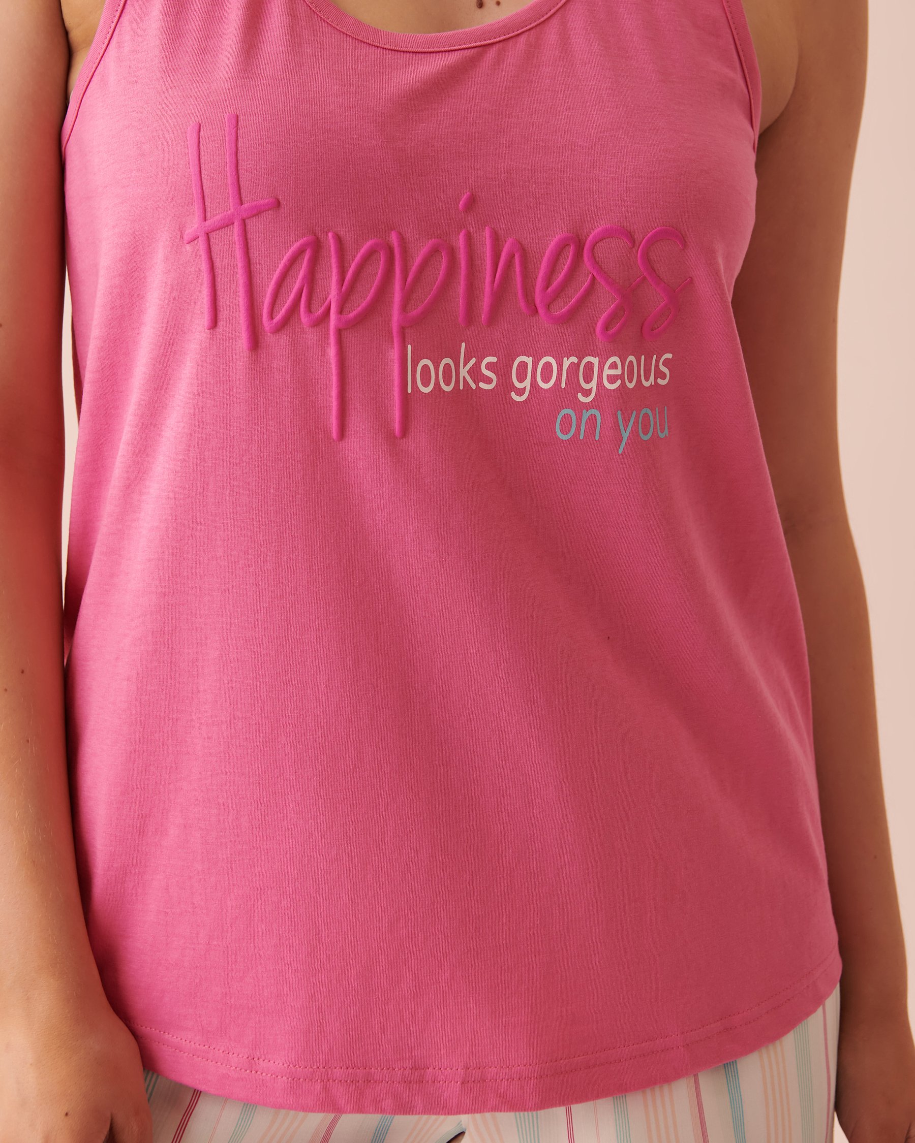 LA VIE EN ROSE Cotton Cami PJ Set Multicolor stripes 40400041 - View3