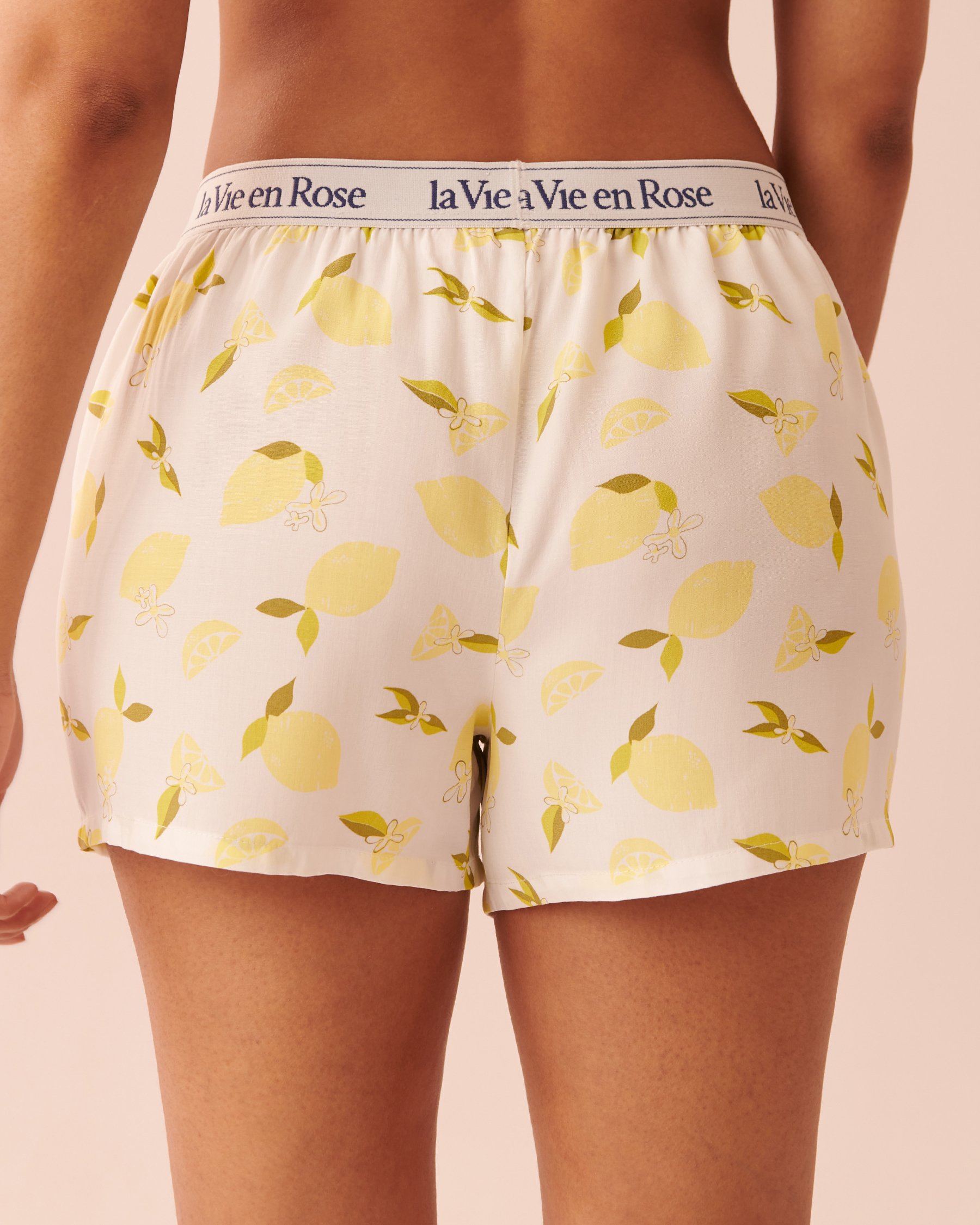 LA VIE EN ROSE Cotton T-shirt PJ Set Lemon 40400042 - View6