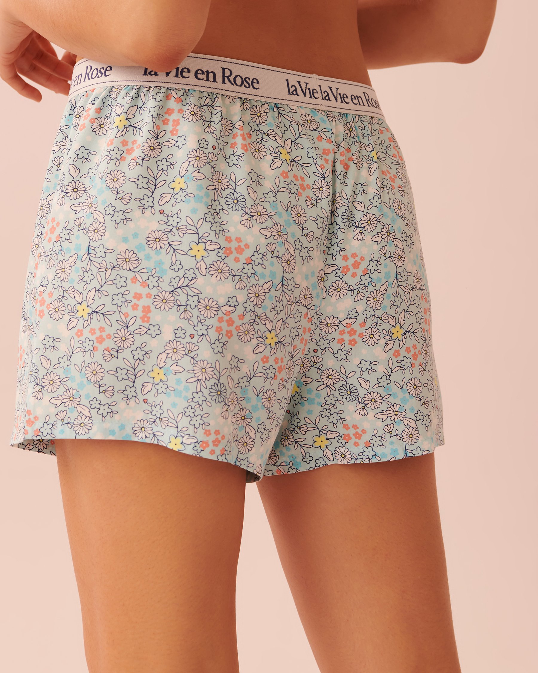 LA VIE EN ROSE Cotton T-shirt PJ Set Floral 40400042 - View5