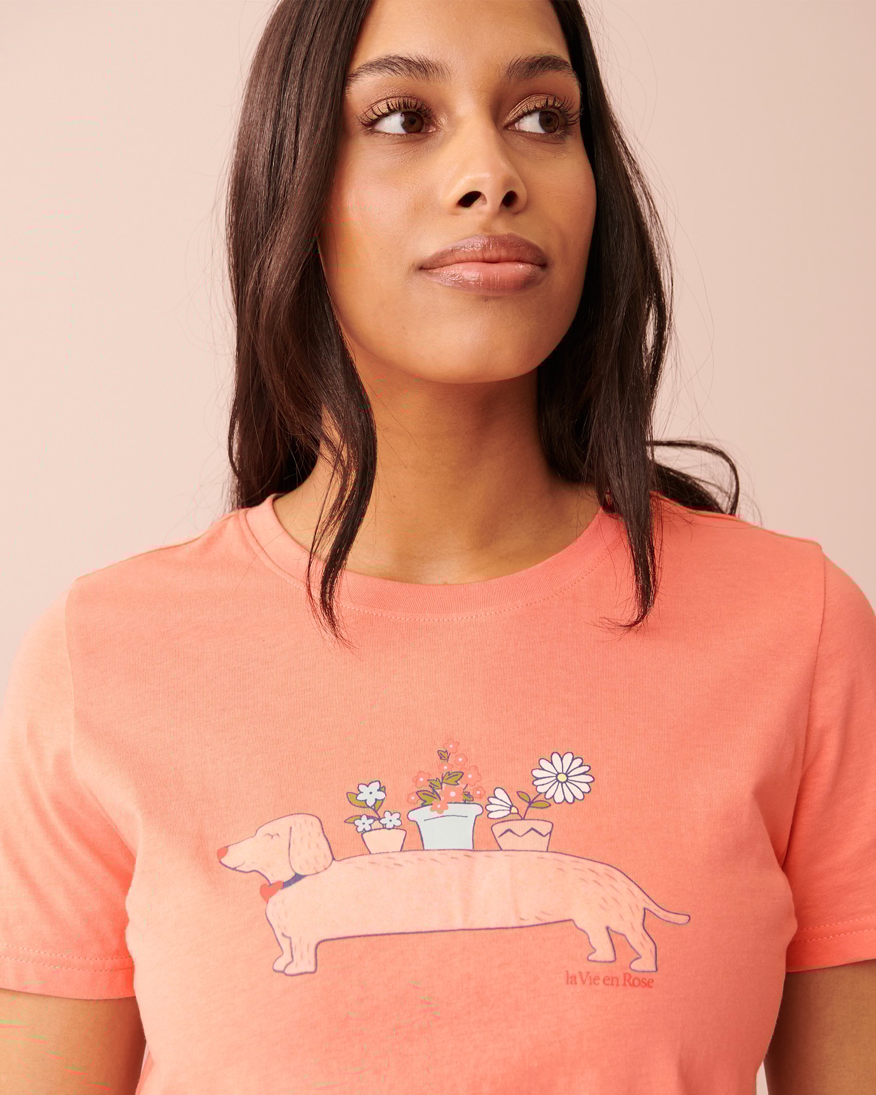 LA VIE EN ROSE Cotton T-shirt PJ Set Dogs 40400042 - View3