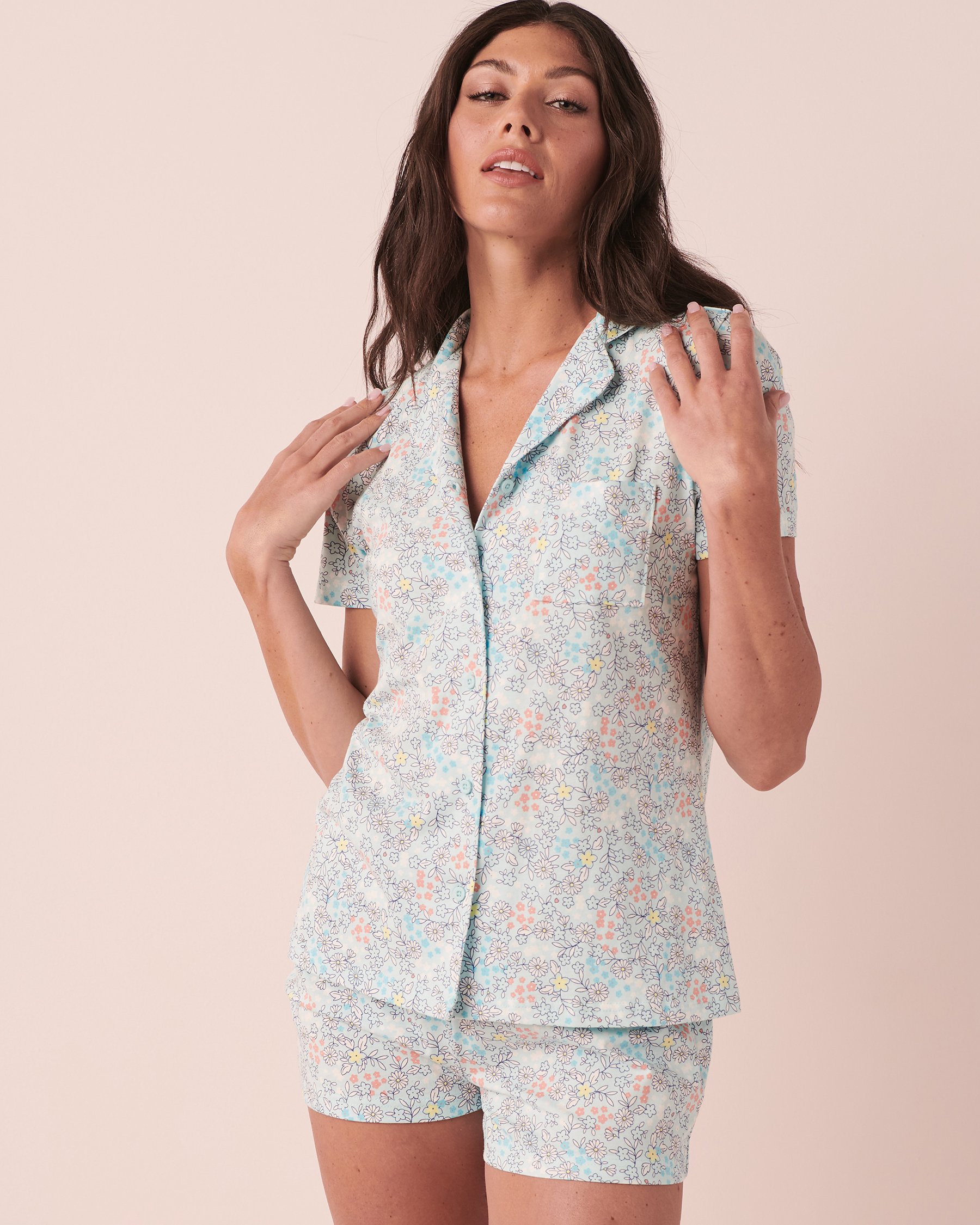 LA VIE EN ROSE Ensemble pyjama à imprimé avec chemisier Floral 40400043 - Voir3
