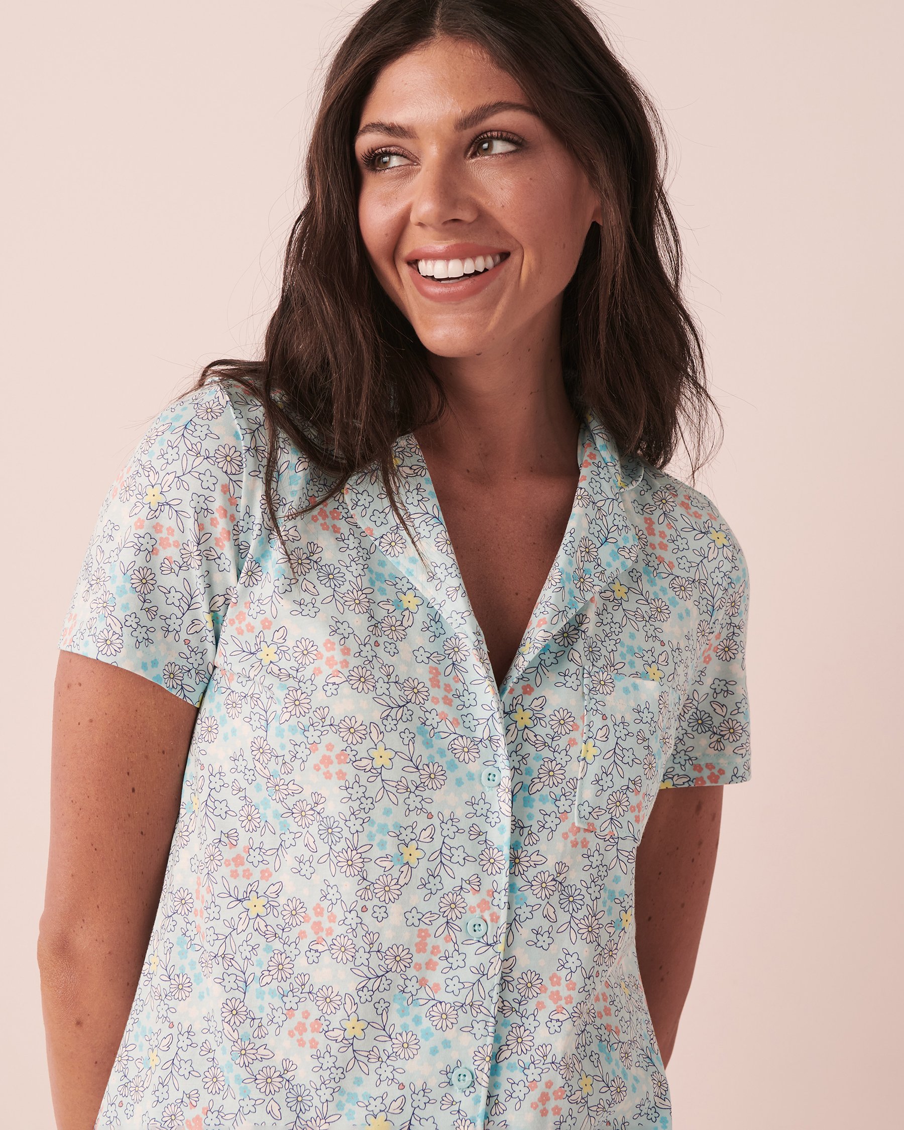 LA VIE EN ROSE Ensemble pyjama à imprimé avec chemisier Floral 40400043 - Voir4