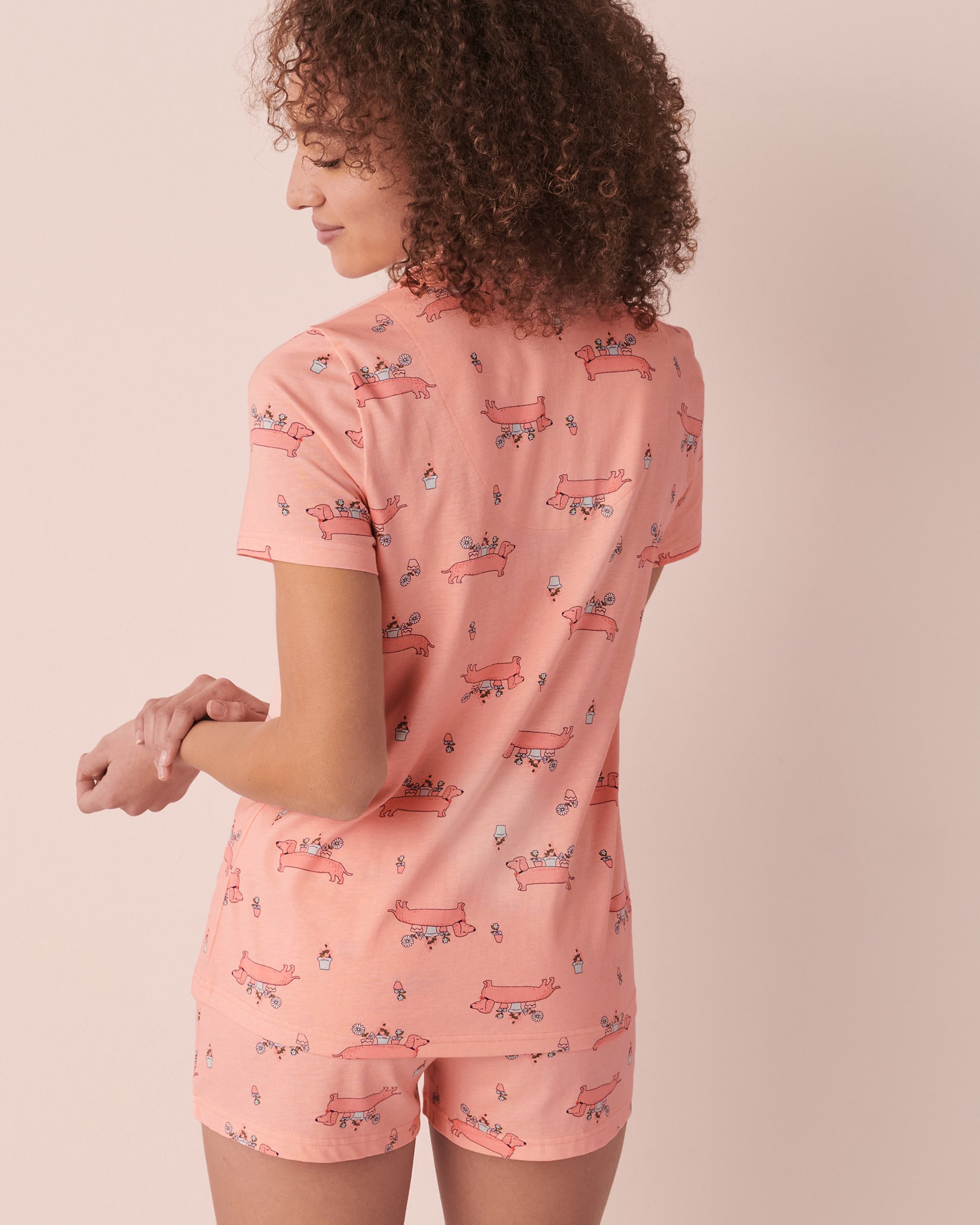 LA VIE EN ROSE Printed Shirt PJ Set Dogs 40400043 - View3