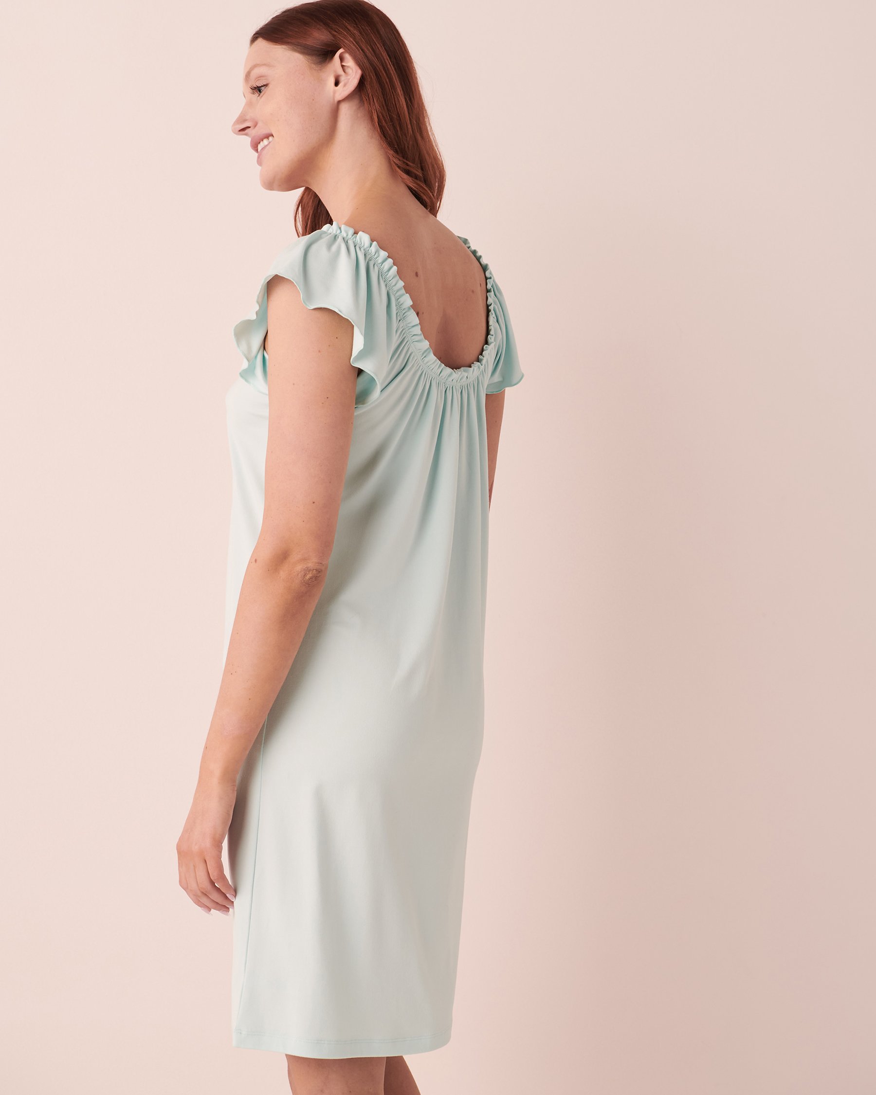 LA VIE EN ROSE Super Soft Short Sleeve Sleepshirt Blue sky 40500275 - View5