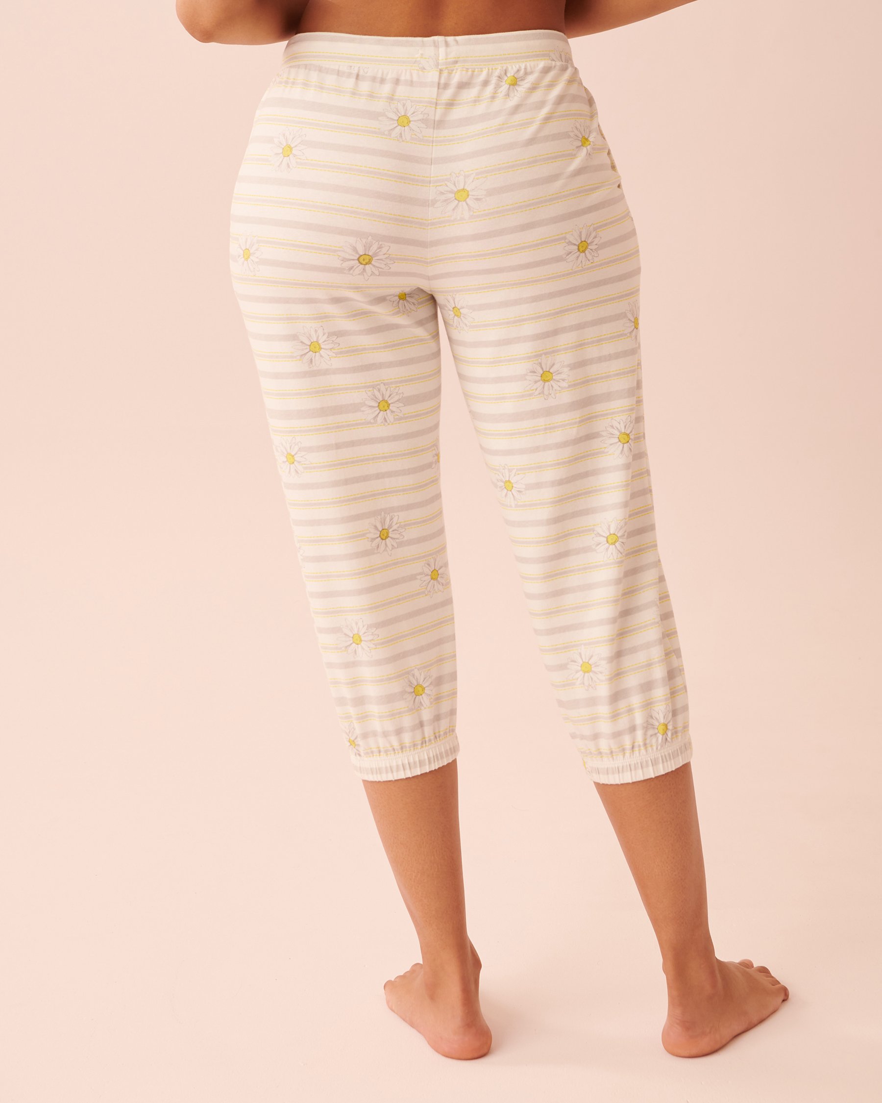 LA VIE EN ROSE Capri en coton Rayures et marguerites 40200438 - Voir2