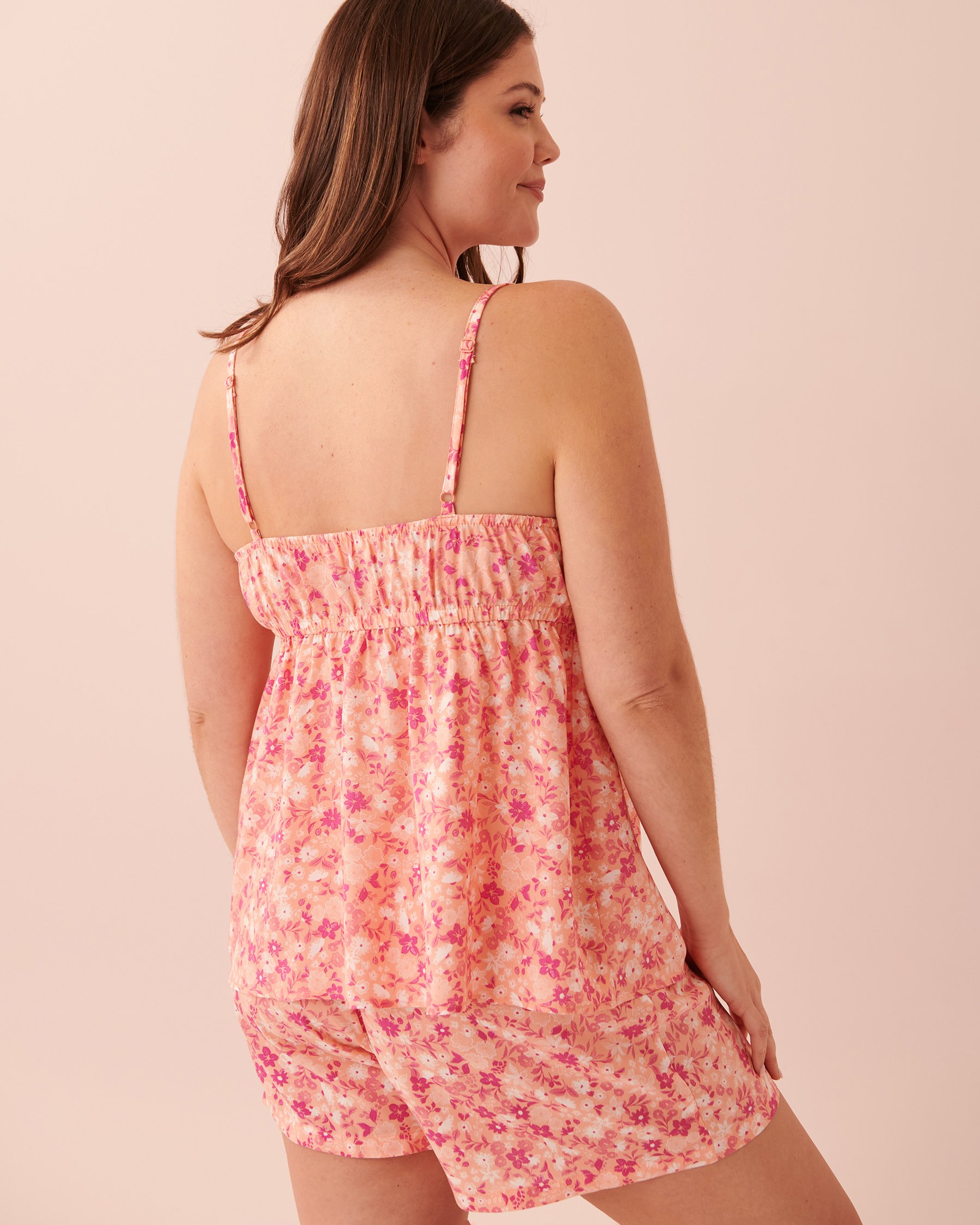 LA VIE EN ROSE Ensemble pyjama imprimé avec camisole Floral pêche miniature 40400044 - View8