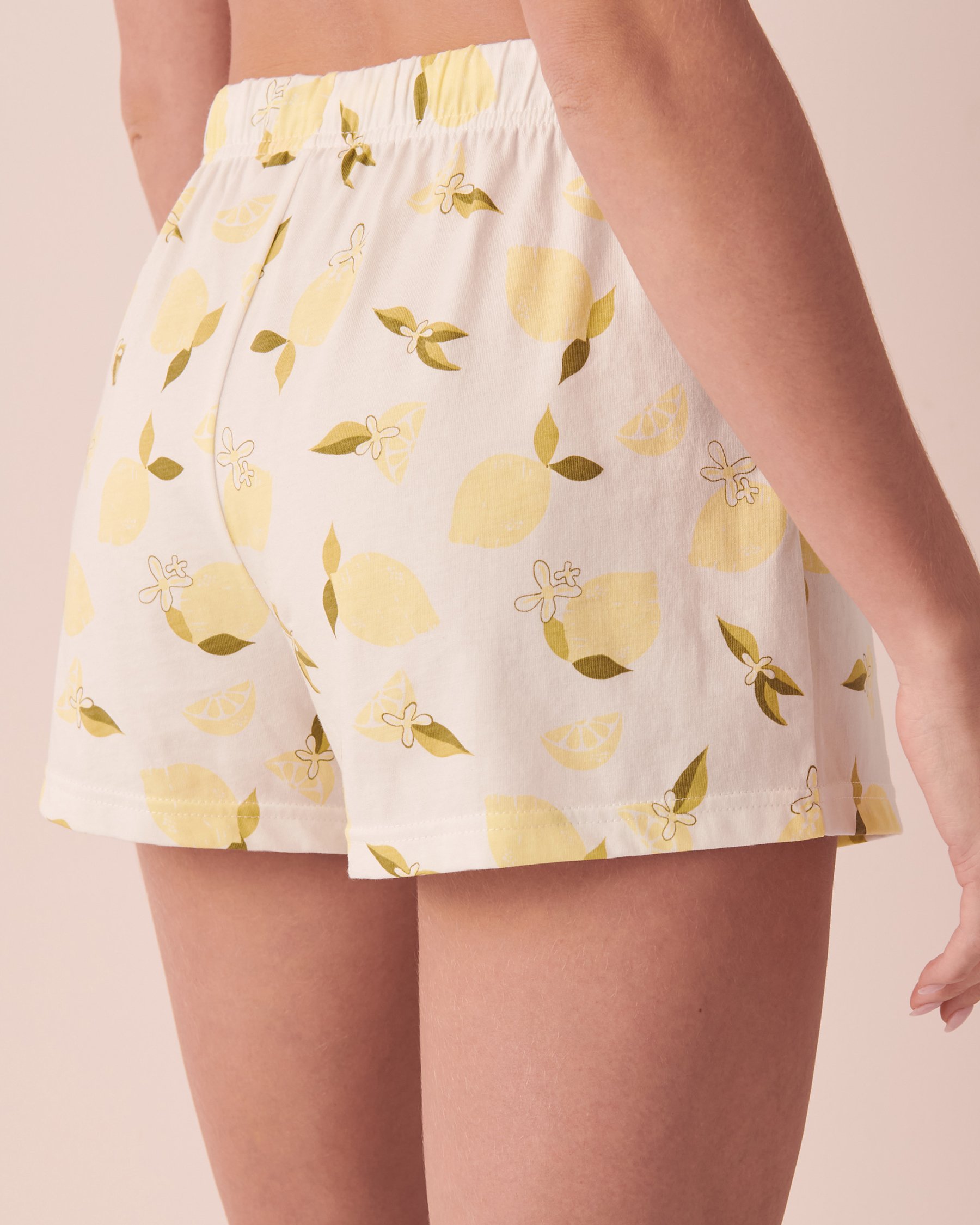 LA VIE EN ROSE Printed Shirt PJ Set Lemon 40400043 - View5