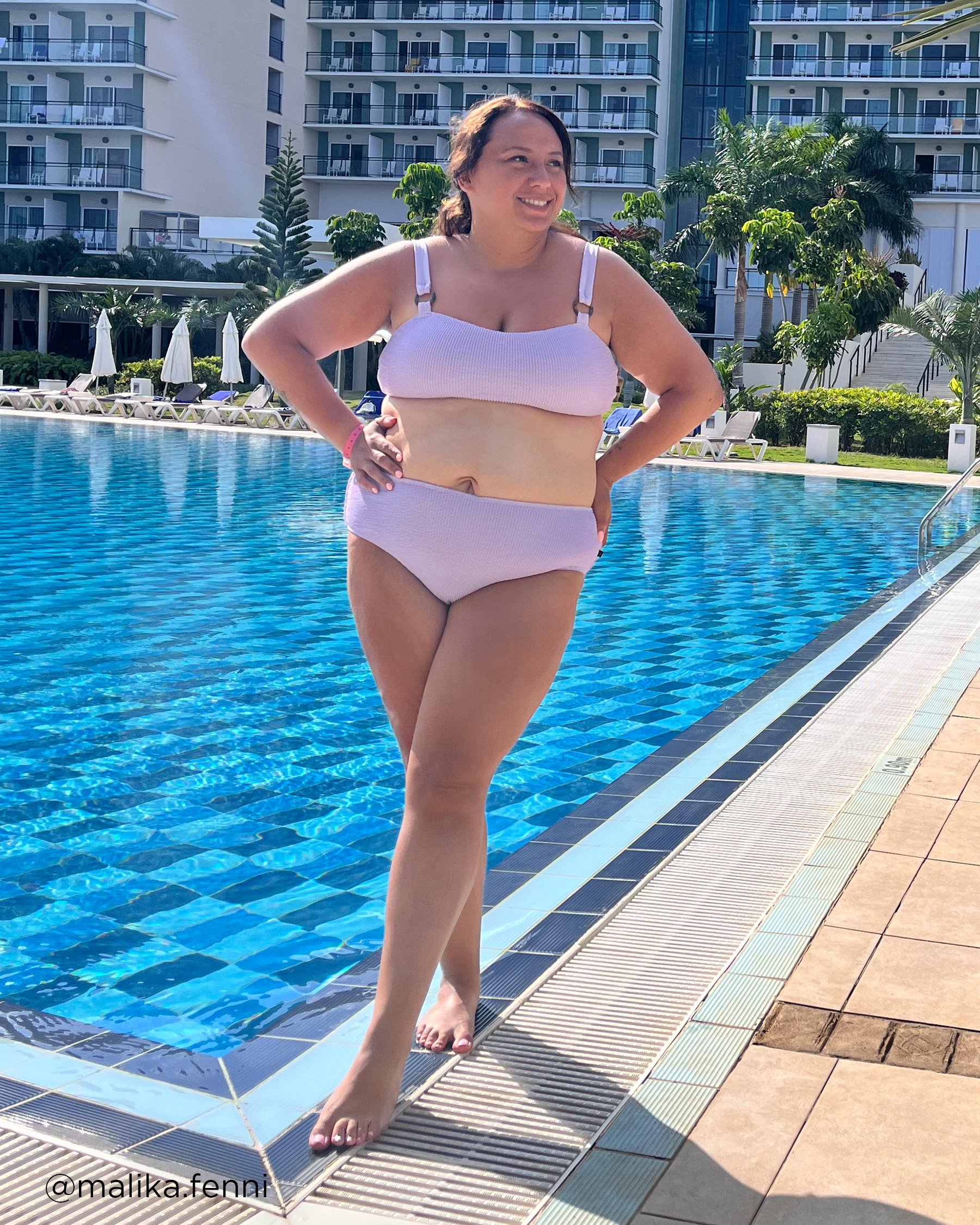 LA VIE EN ROSE AQUA PASTEL LILAC High Waist Cheeky Bikini Bottom Pastel lilac 70300390 - View5