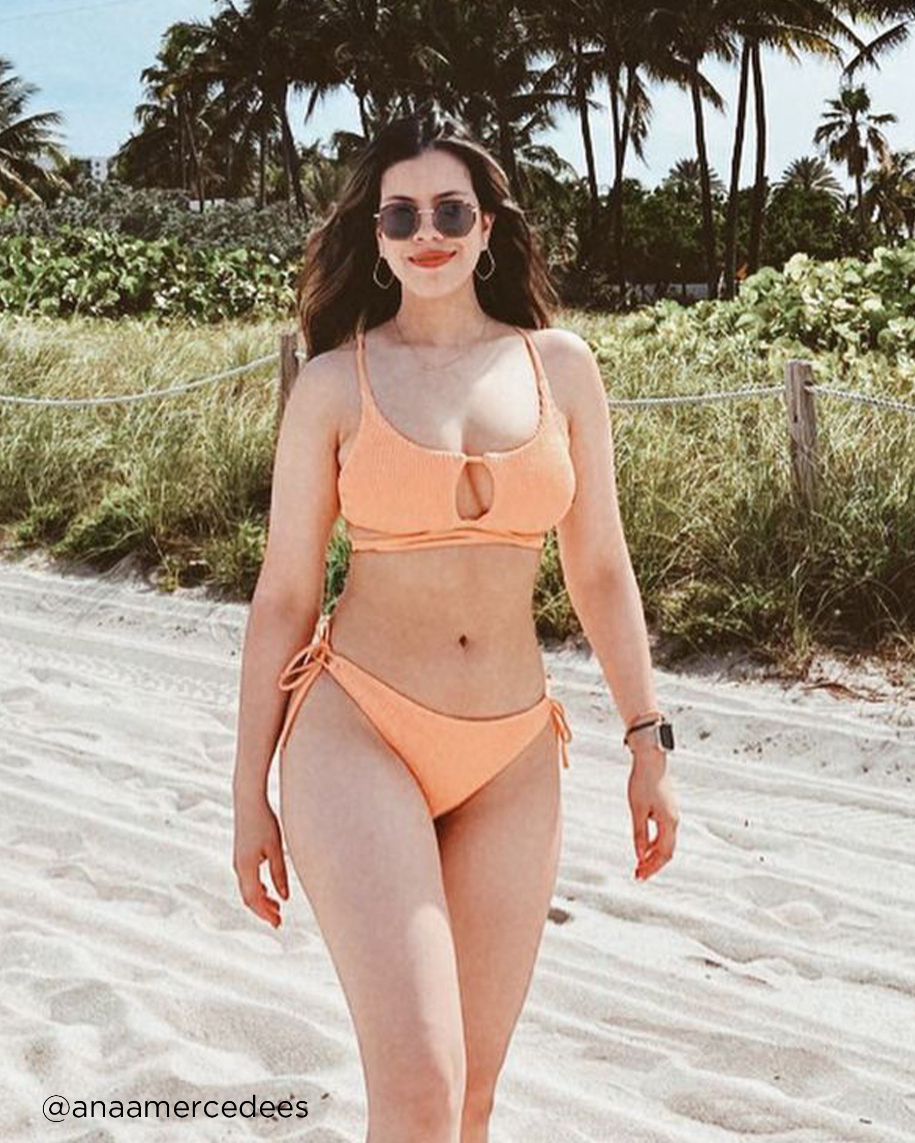 LA VIE EN ROSE AQUA Bas de bikini brésilien PEACH COBBLER Pêche 70300387 - View4