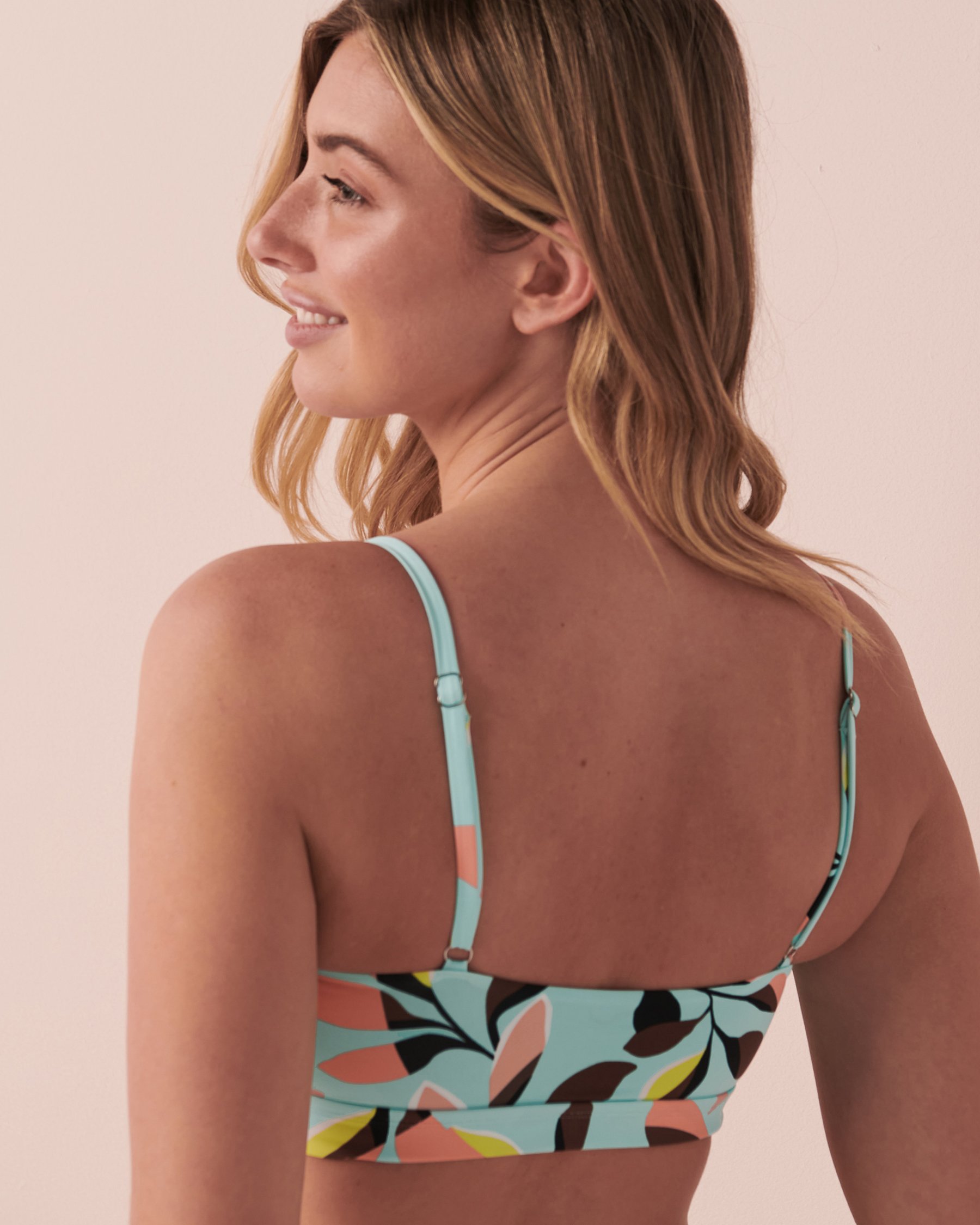 LA VIE EN ROSE AQUA MODERN GRAPHIC Triangle Bikini Top Modern print 70100452 - View2