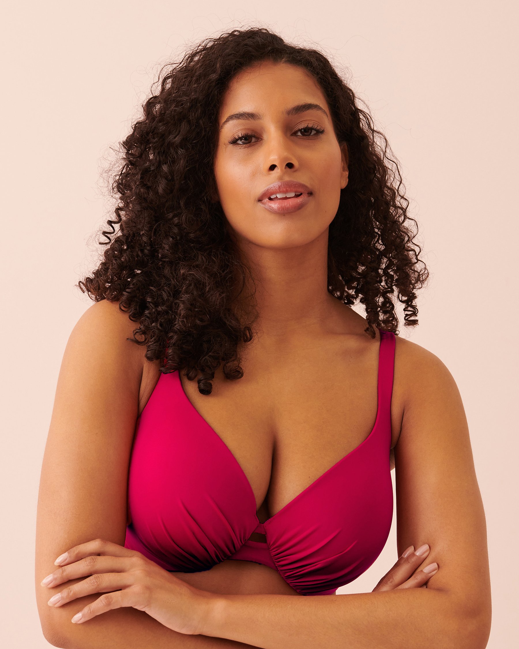 LA VIE EN ROSE AQUA BRIGHT ROSE Recycled Fibers D Cup Bikini Top Bright pink 70200091 - View1