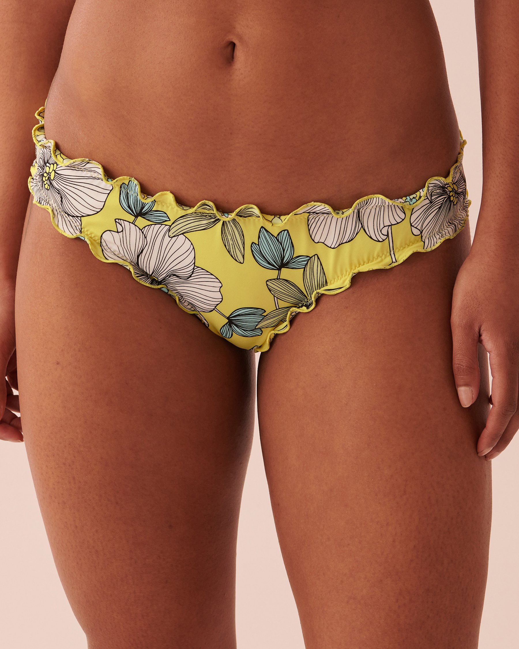 LA VIE EN ROSE AQUA FIELDS OF FLOWERS Recycled Fibers Reversible Cheeky Bikini Bottom Ditsy floral 70300410 - View2