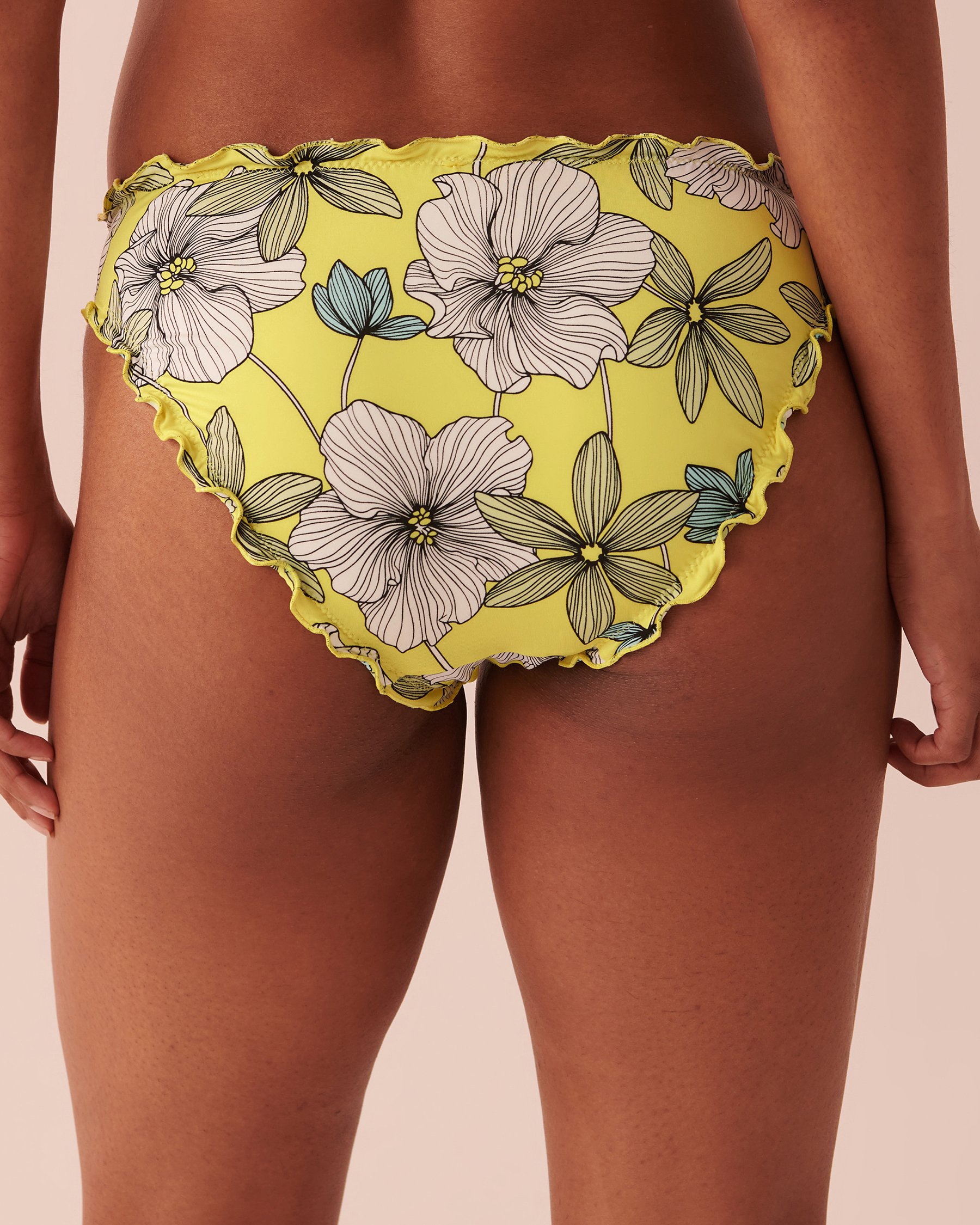 LA VIE EN ROSE AQUA FIELDS OF FLOWERS Recycled Fibers Reversible Cheeky Bikini Bottom Ditsy floral 70300410 - View5
