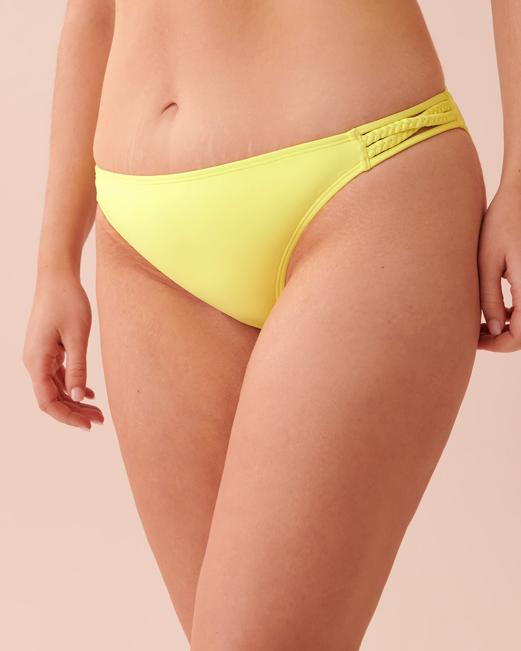 LA VIE EN ROSE AQUA Bas de bikini bandes sur les côtés en fibres recyclées SUNNY LIME Lime 70300436 - Voir1