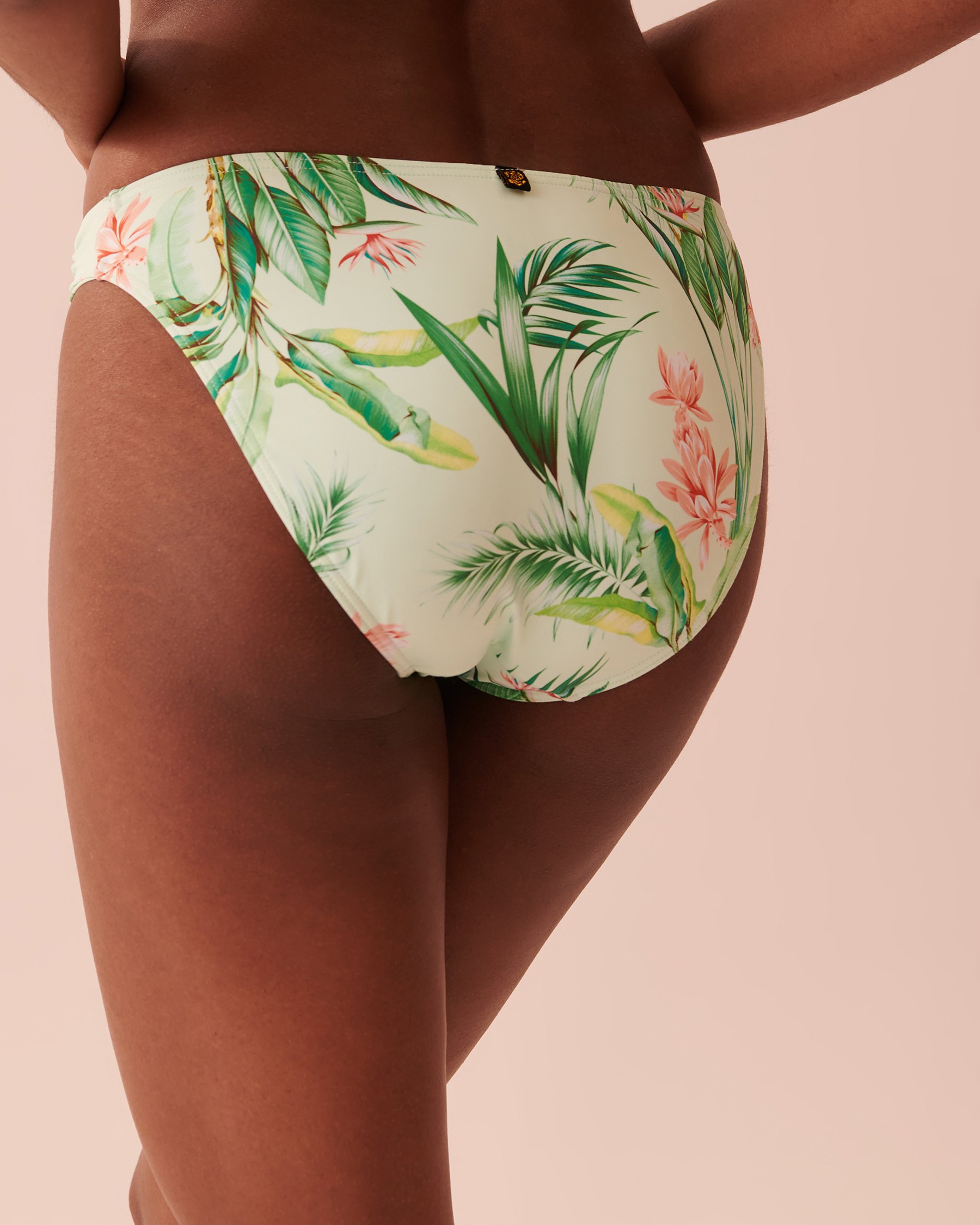 LA VIE EN ROSE AQUA Bas de bikini côtés plissés ISLAND TROPIC Île tropicale 70300442 - Voir2