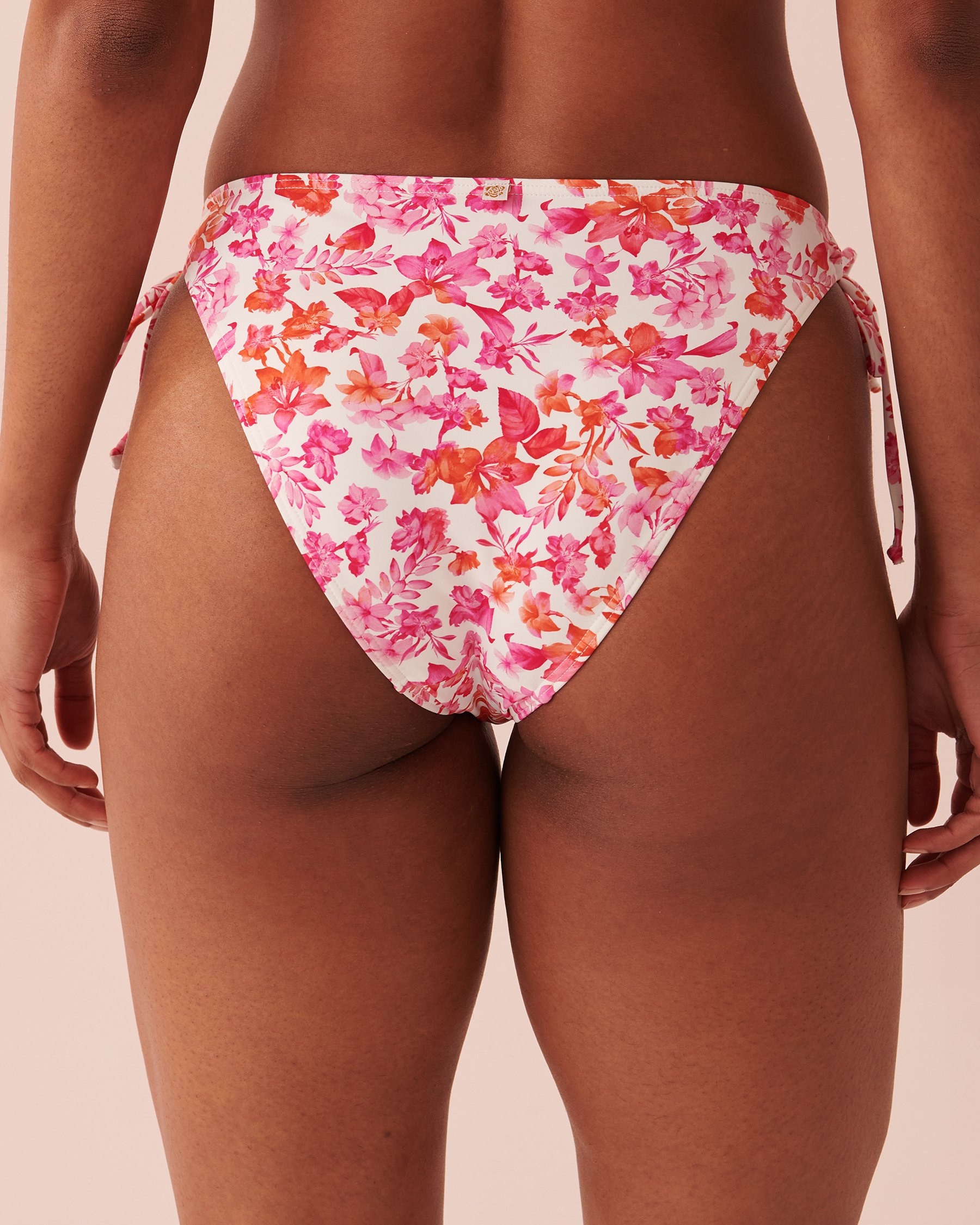 LA VIE EN ROSE AQUA LAGOON Side Tie Brazilian Bikini Bottom Pink floral 70300444 - View6
