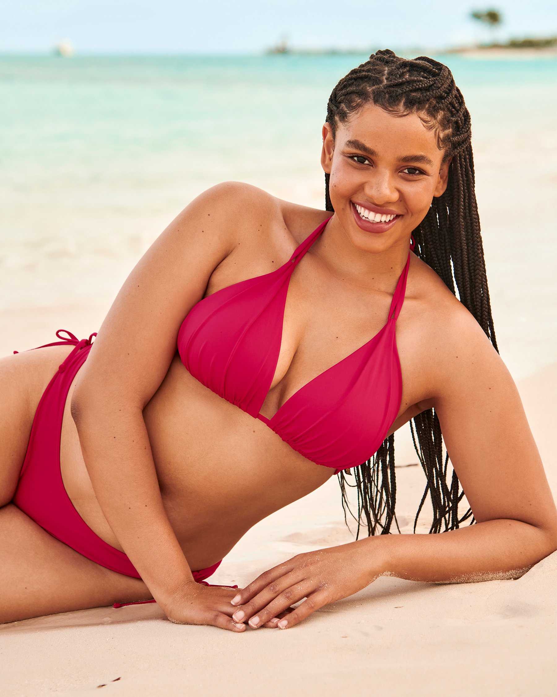 LA VIE EN ROSE AQUA BRIGHT ROSE Recycled Fibers Triangle Bikini Top Bright pink 70100481 - View1